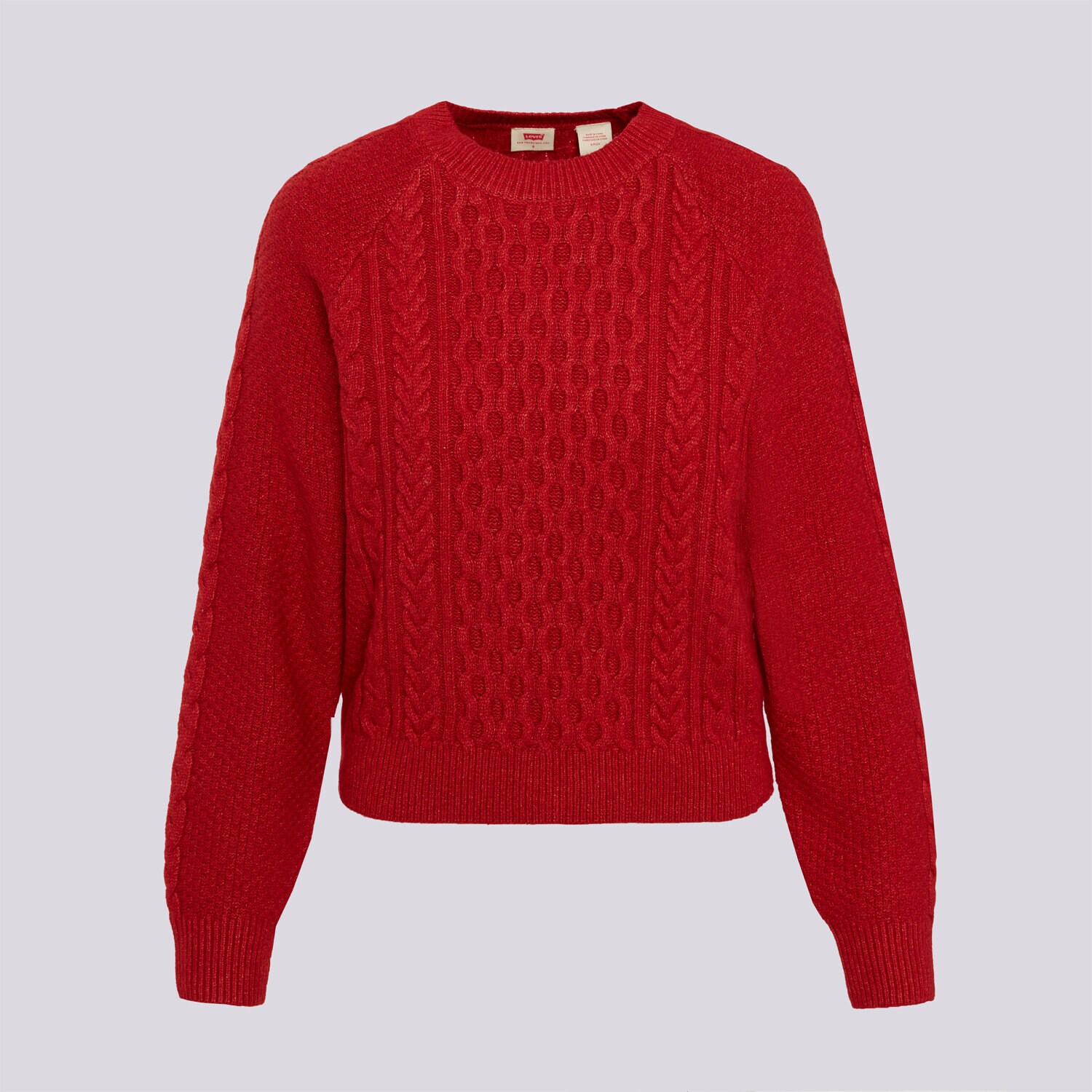Damen T-Shirt LEVI'S PULLOVER JOLIE CABLE CREWNECK SWEATER 007V4-0005 Rot
