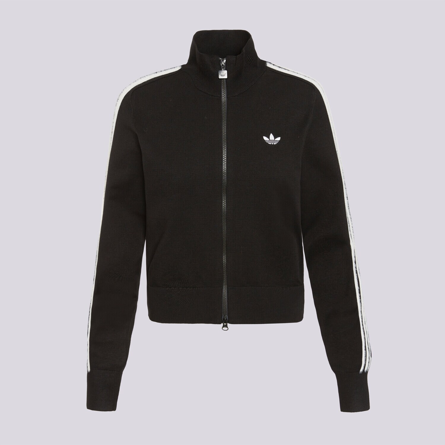 Damen ADIDAS SWEATSHIRT MIT REIßVERSCHLUSS KNIT FB TT KS7366 Schwarz