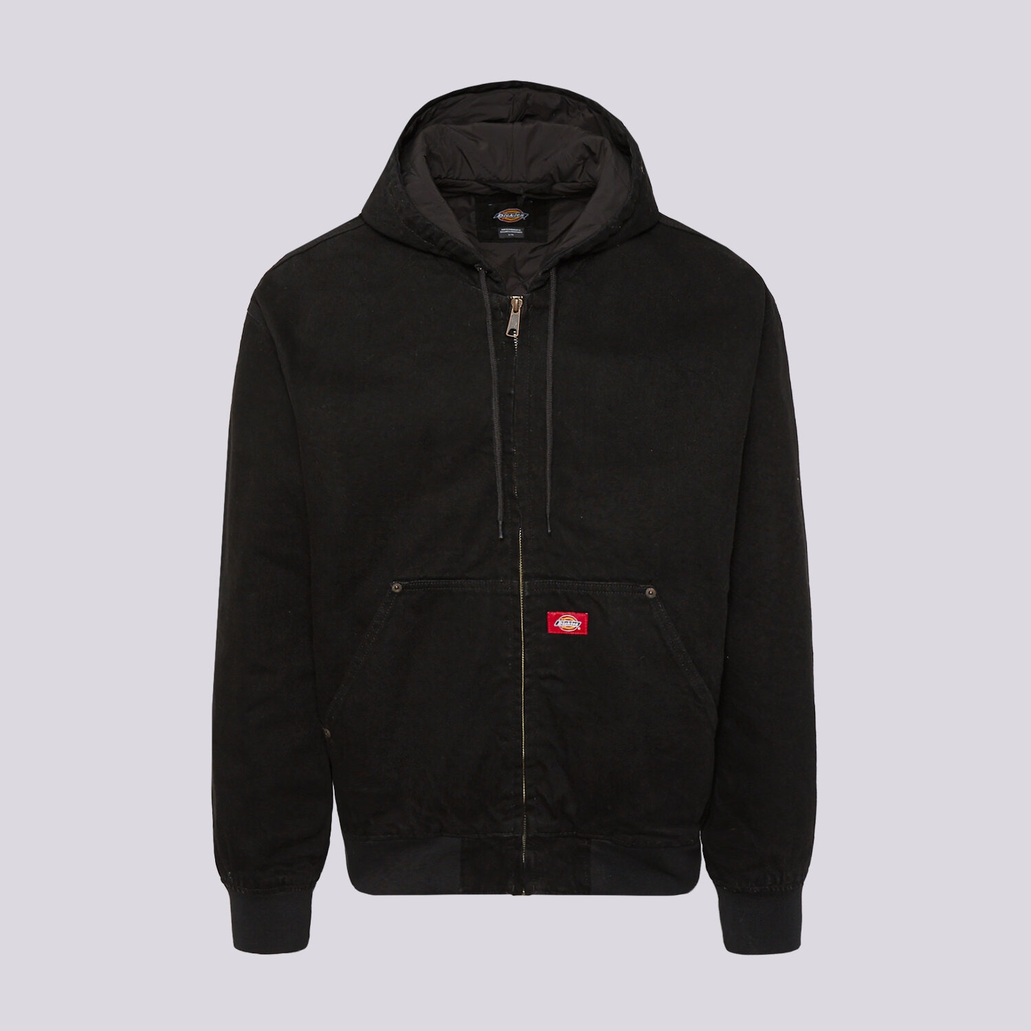 Herren Winterjacke DICKIES JACKE WINTER HILHAM LINED DENIM HOODED BOMBER DK0A89FBBLK1 Schwarz