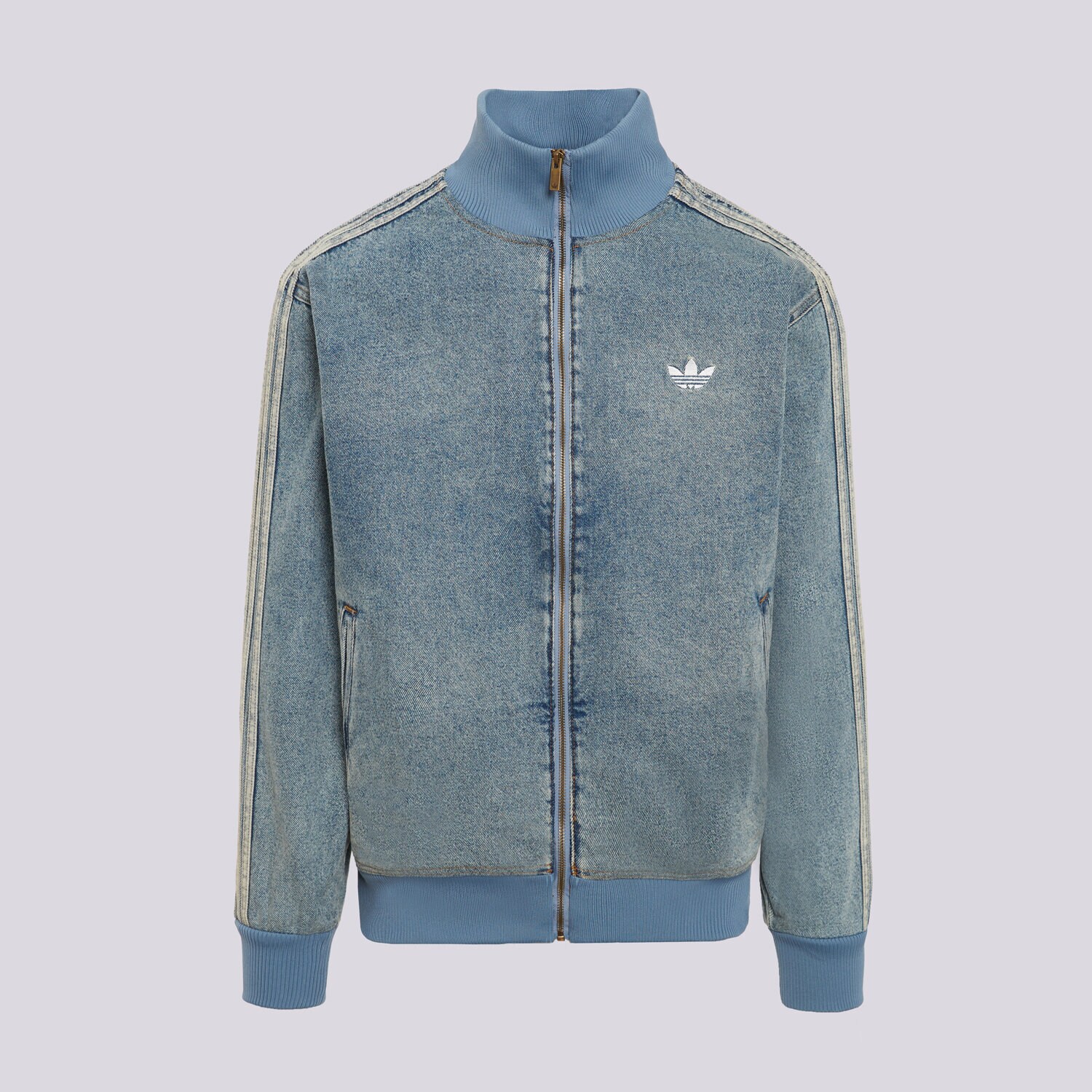 Herren Übergangsjacke ADIDAS JACKE DENIM FB TT KS4970 Blau