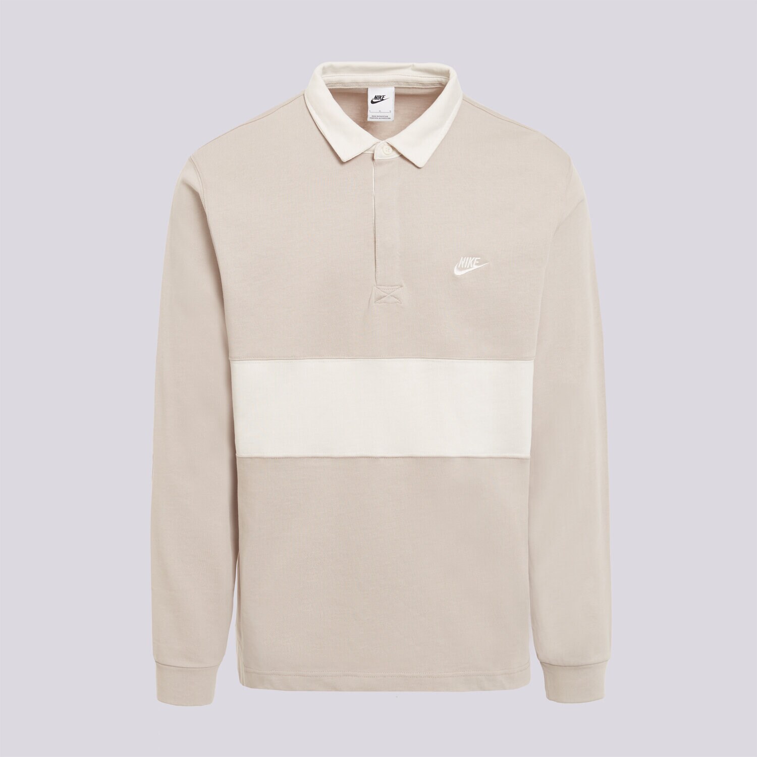 Herren Polo-Shirt NIKE POLO M NK CLUB LS RUGBY TOP IM5572-211 Beige