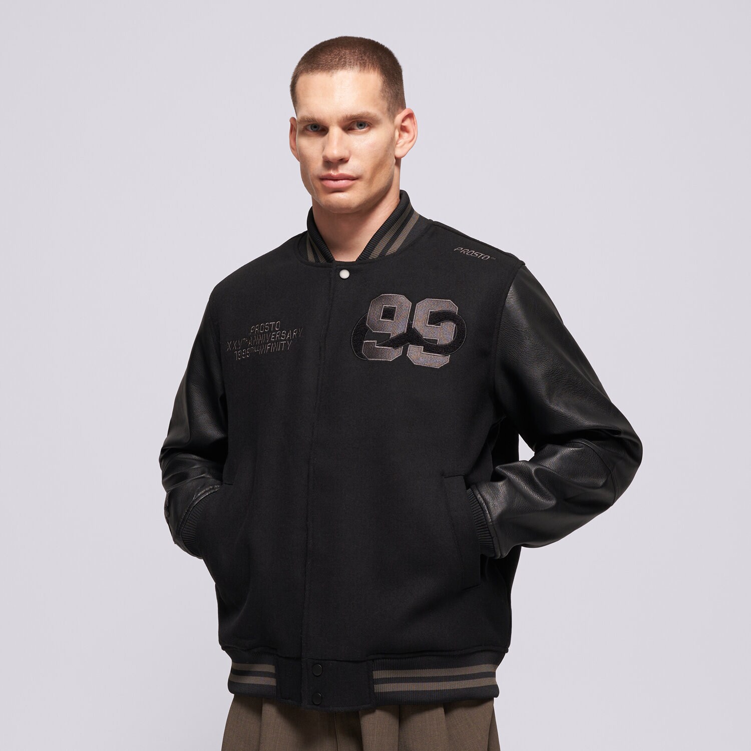 Herren Übergangsjacke PROSTO JACKE BOMBER JACKET XXVTH ANNIVERSARY BLACK KL263MOUT1041 Schwarz