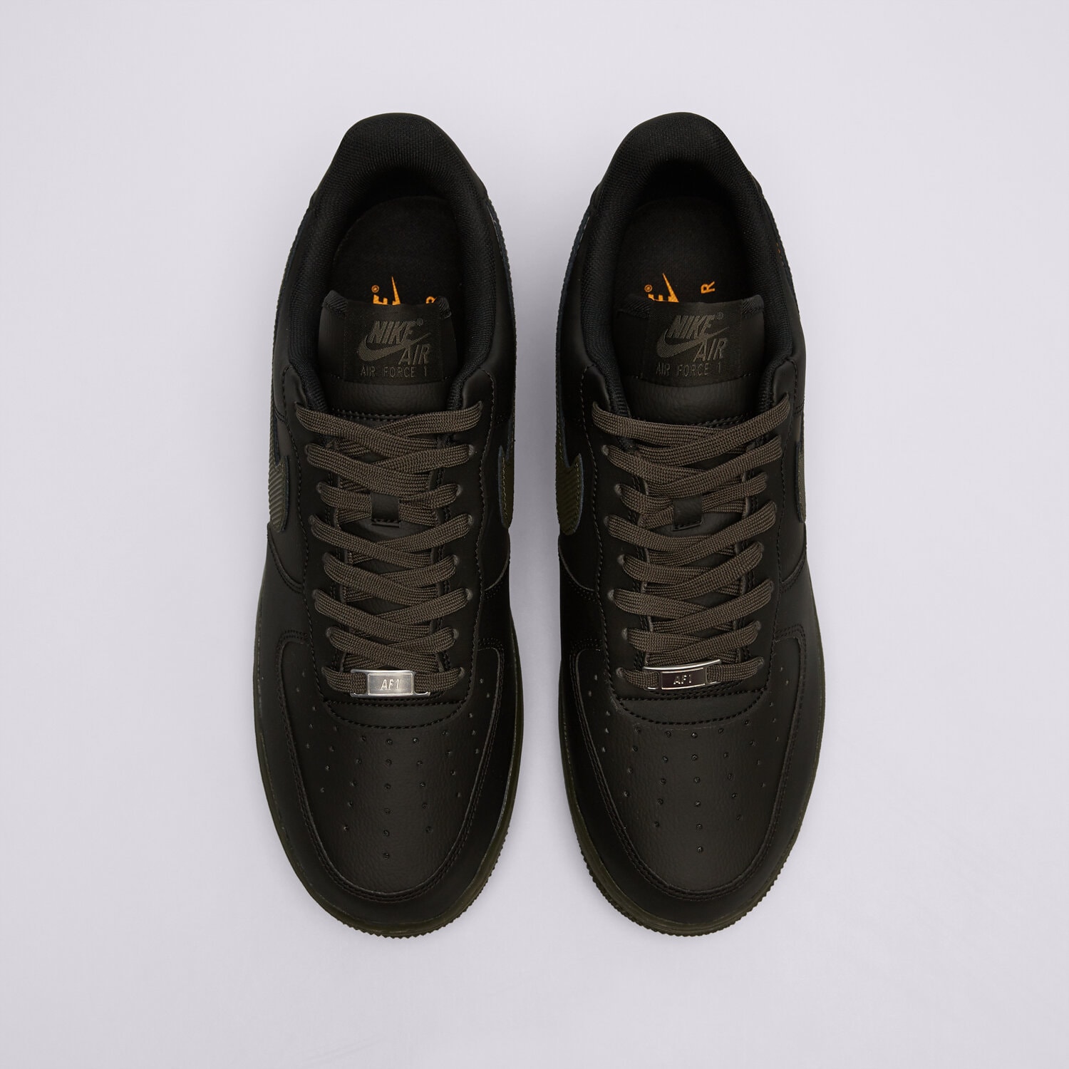 Nike AIR FORCE 1 - Trainers - black/newsprint/metallic silver/laser orange — foto 4