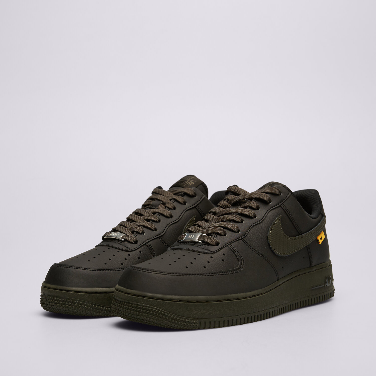 Nike AIR FORCE 1 - Trainers - black/newsprint/metallic silver/laser orange — foto 2