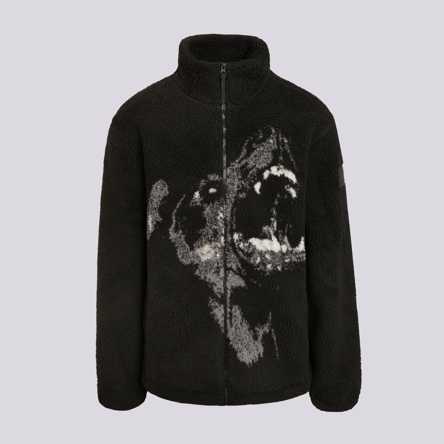 Herren PROSTO FLEECESHIRT SHERPA JACKET WILD DOG BLACK KL263MOUT1061 Schwarz