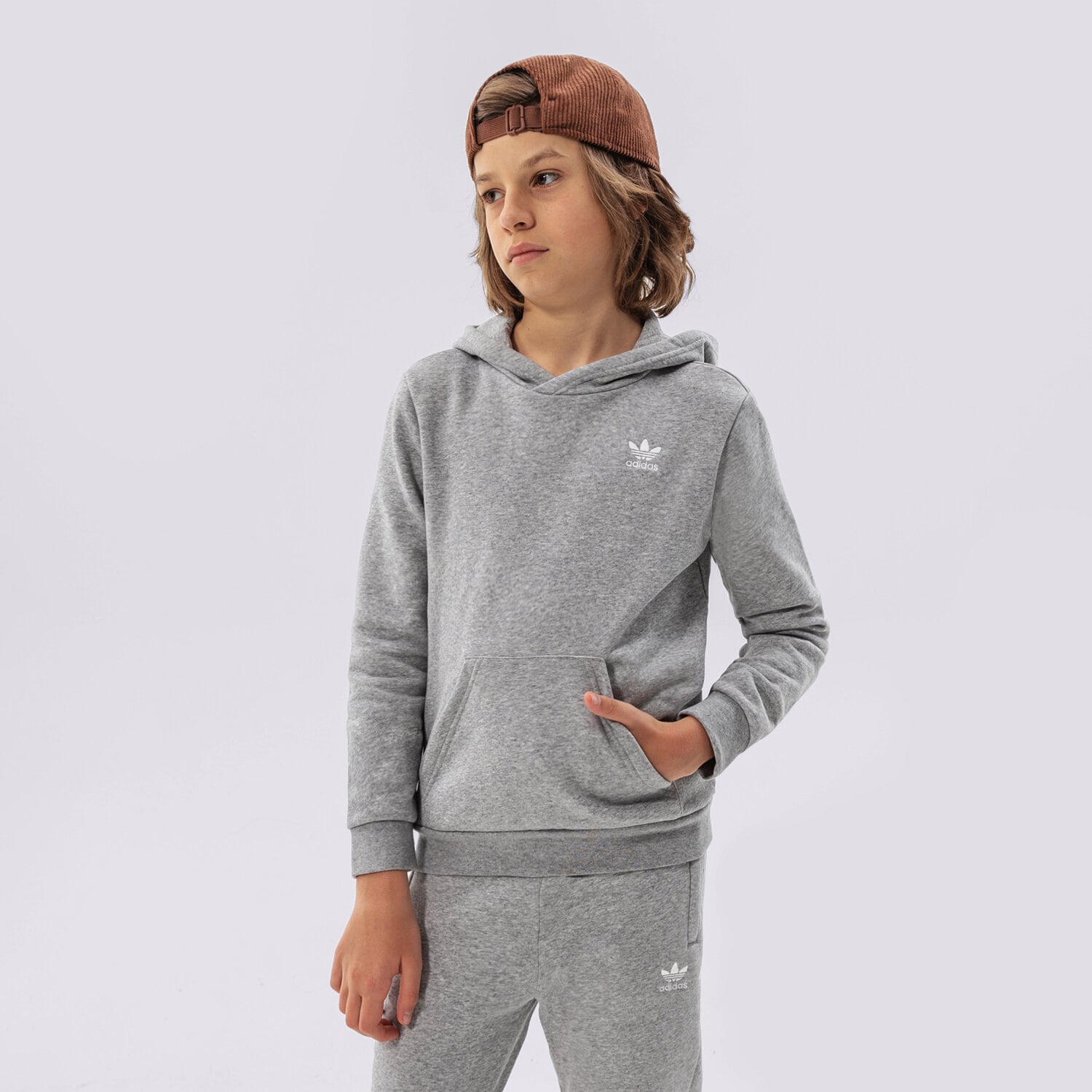 Kinder ADIDAS HOODIE HOODIE BOY H32353 Grau