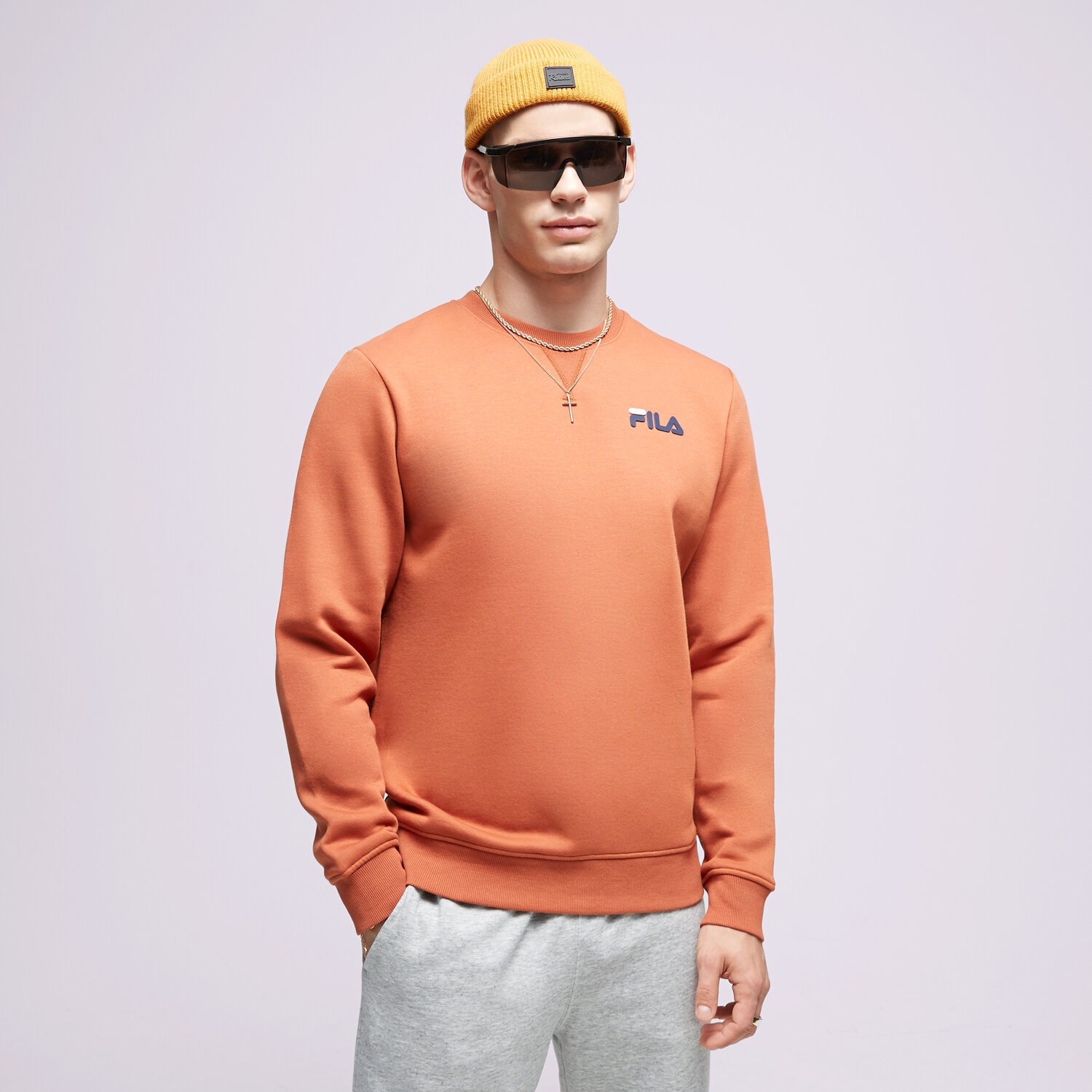 Herren FILA SWEATSHIRT ROONEY FW21SPM227971 Braun