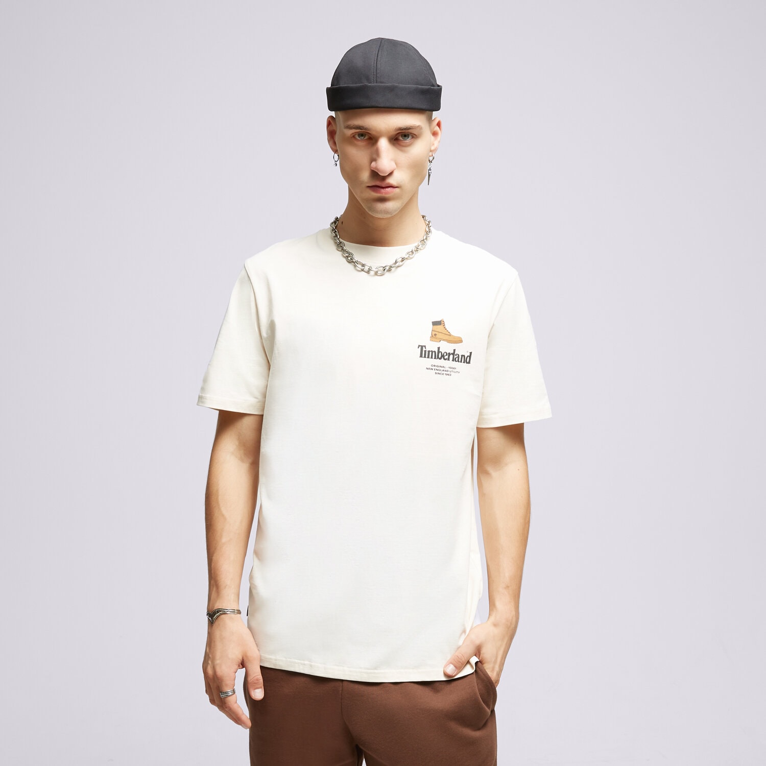 Herren T-Shirt TIMBERLAND T-SHIRT SS BOOT LOGO TEE BOX TB0A6GEHV041 Weiß