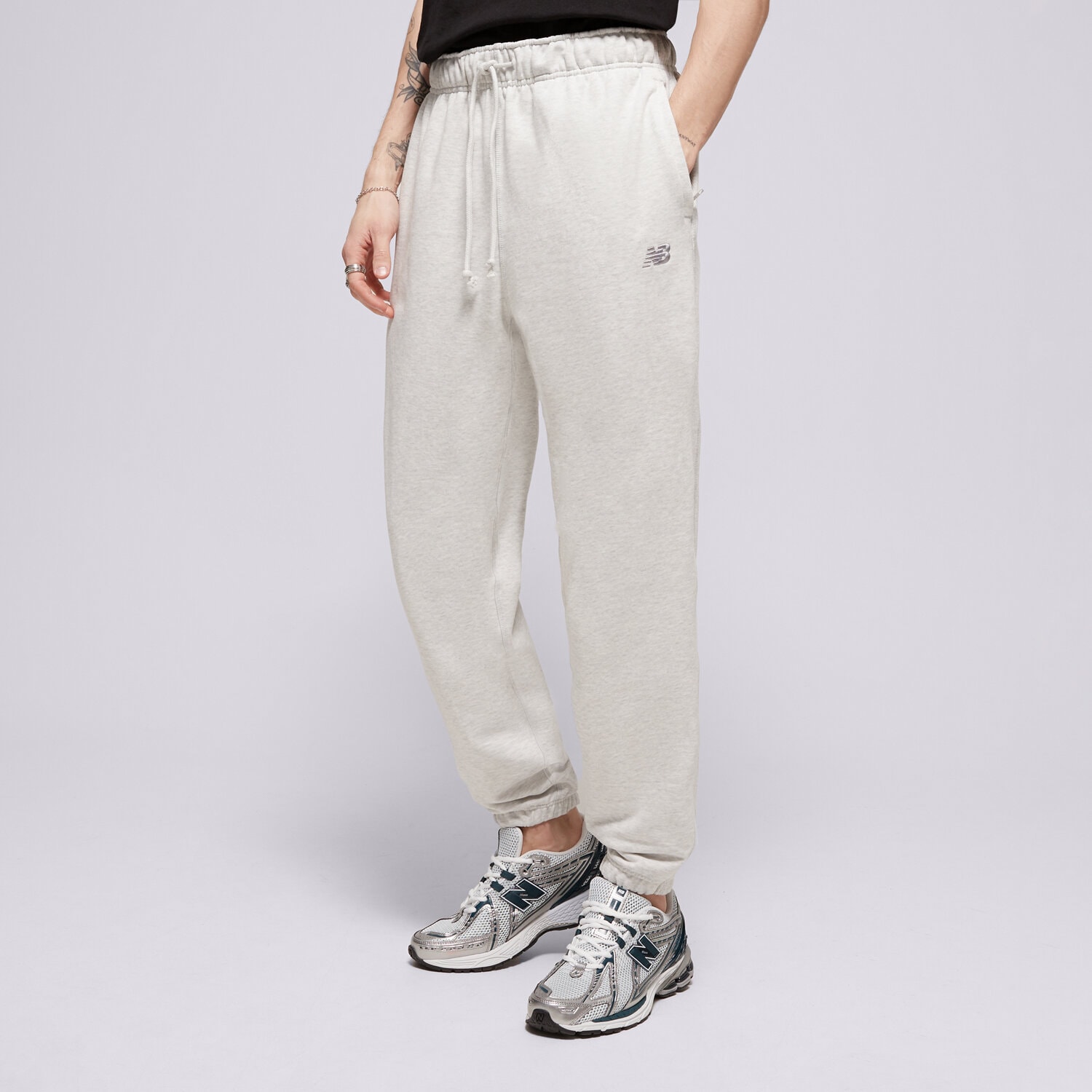 Herren Hosen NEW BALANCE HOSE ATHLETICS FRENCH TERRY JOGGER MP41508AHH Grau