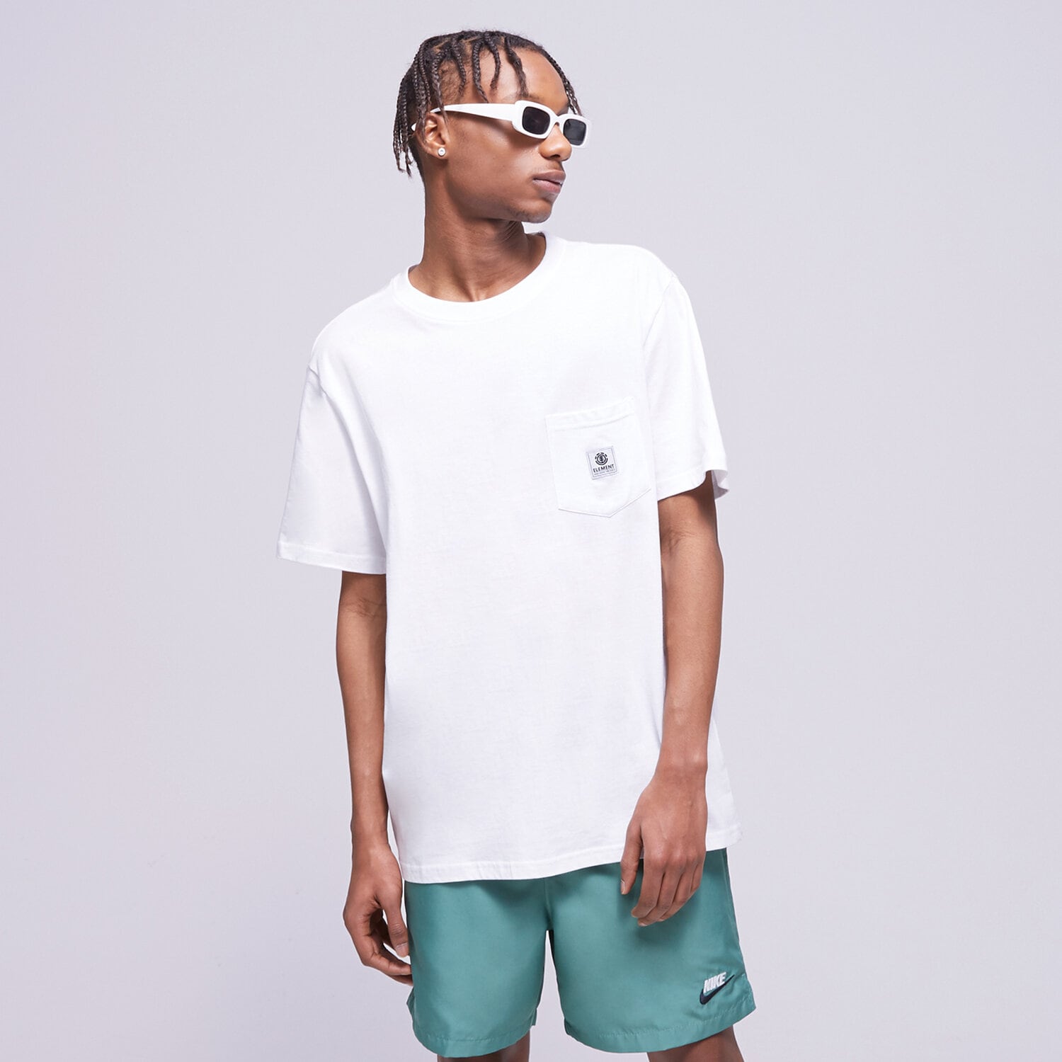 Herren T-Shirt ELEMENT T-SHIRT BASIC POCKET LABEL SS ELYKT00116OTW Weiß