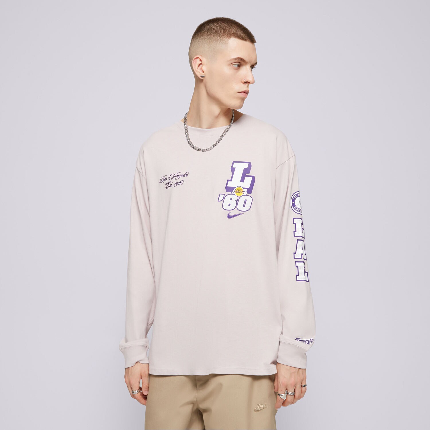 Herren T-Shirt NIKE T-SHIRT LAL M NK CTS OGC VSY LS TEE NBA HF0917-019 Violet