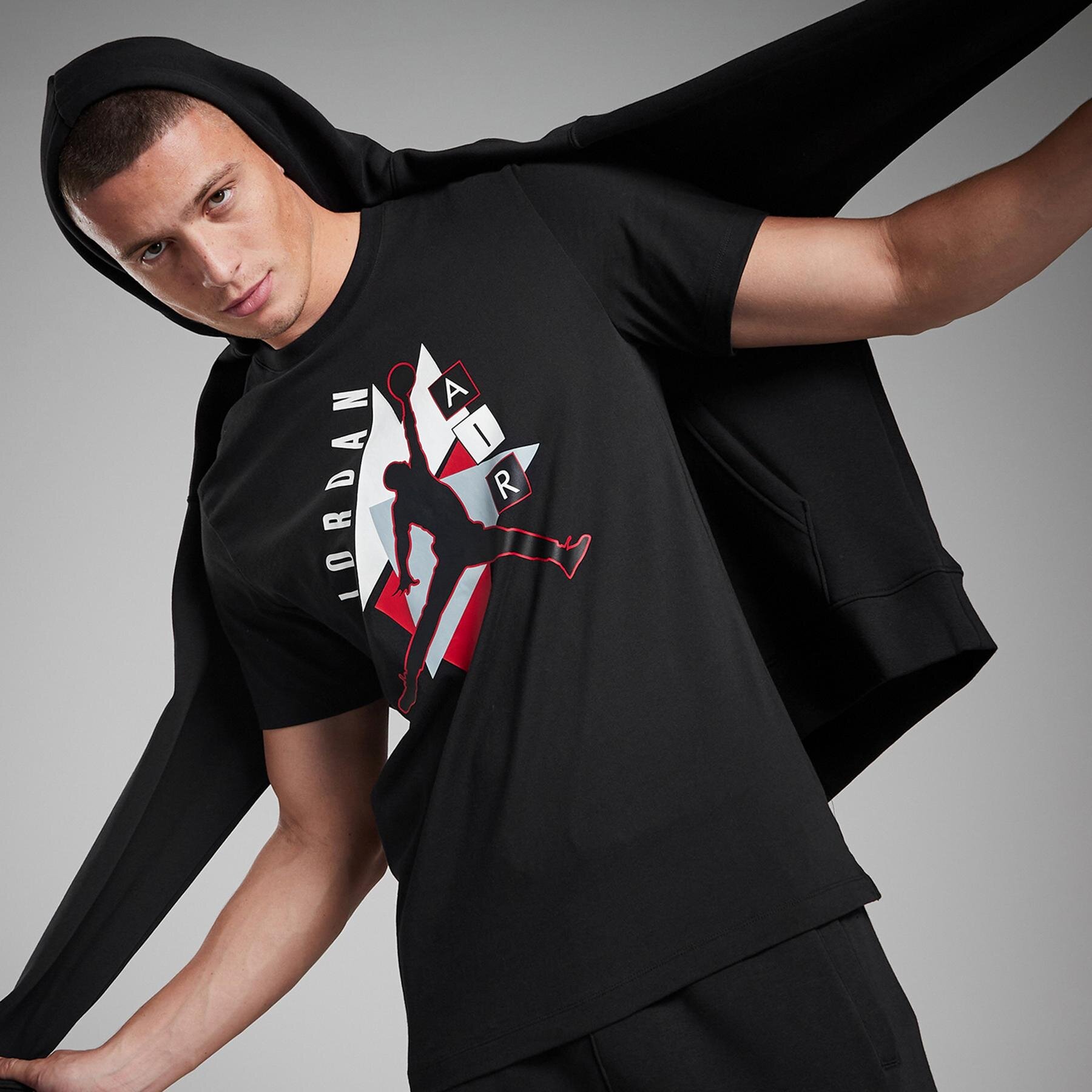 Herren T-Shirt JORDAN T-SHIRT M J BRAND GFX SS CREW3 FD7031-010 Schwarz