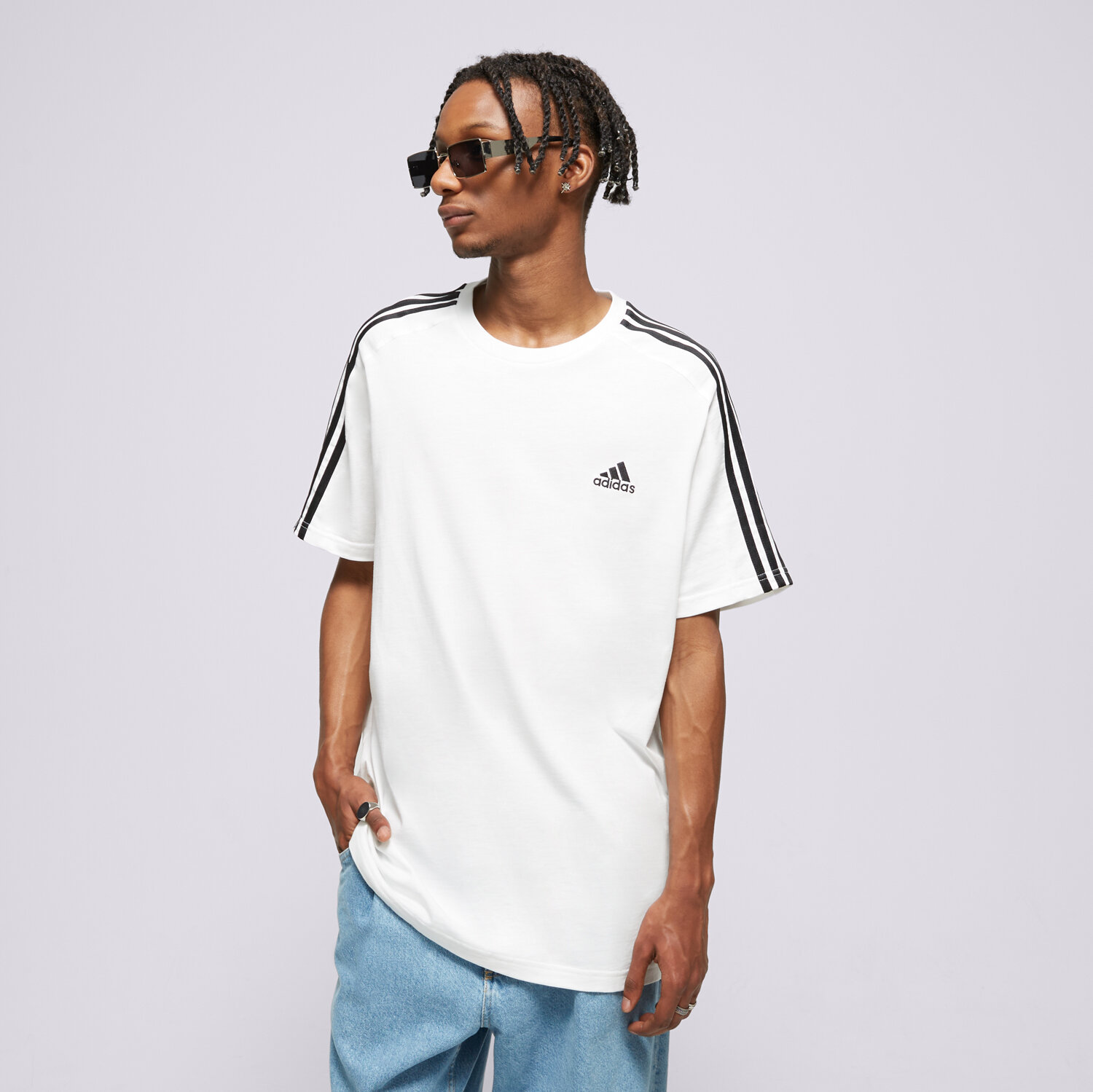Herren T-Shirt ADIDAS T-SHIRT M 3S SJ T IC9336 Weiß