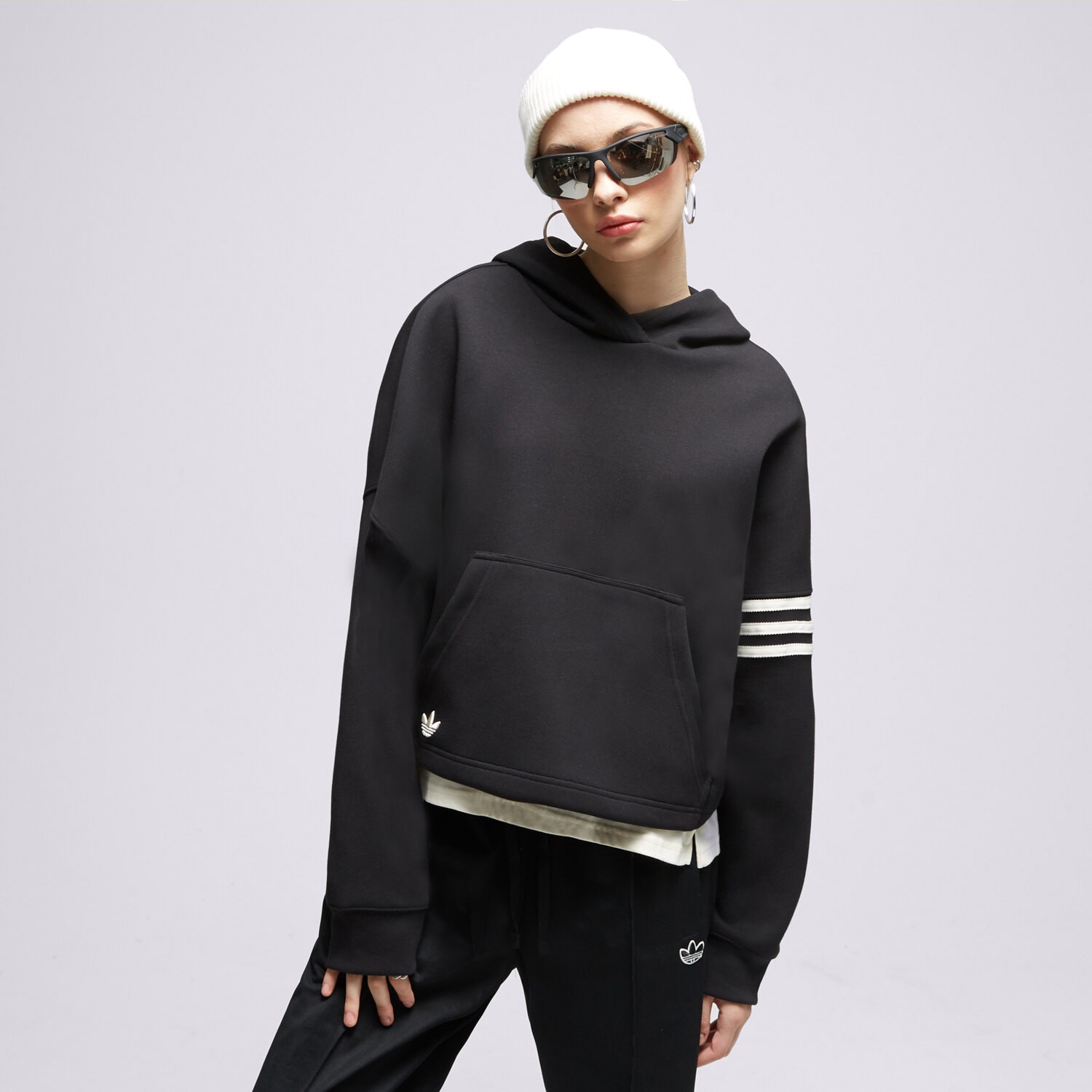 Damen ADIDAS HOODIE HOODIE IB5922 Schwarz