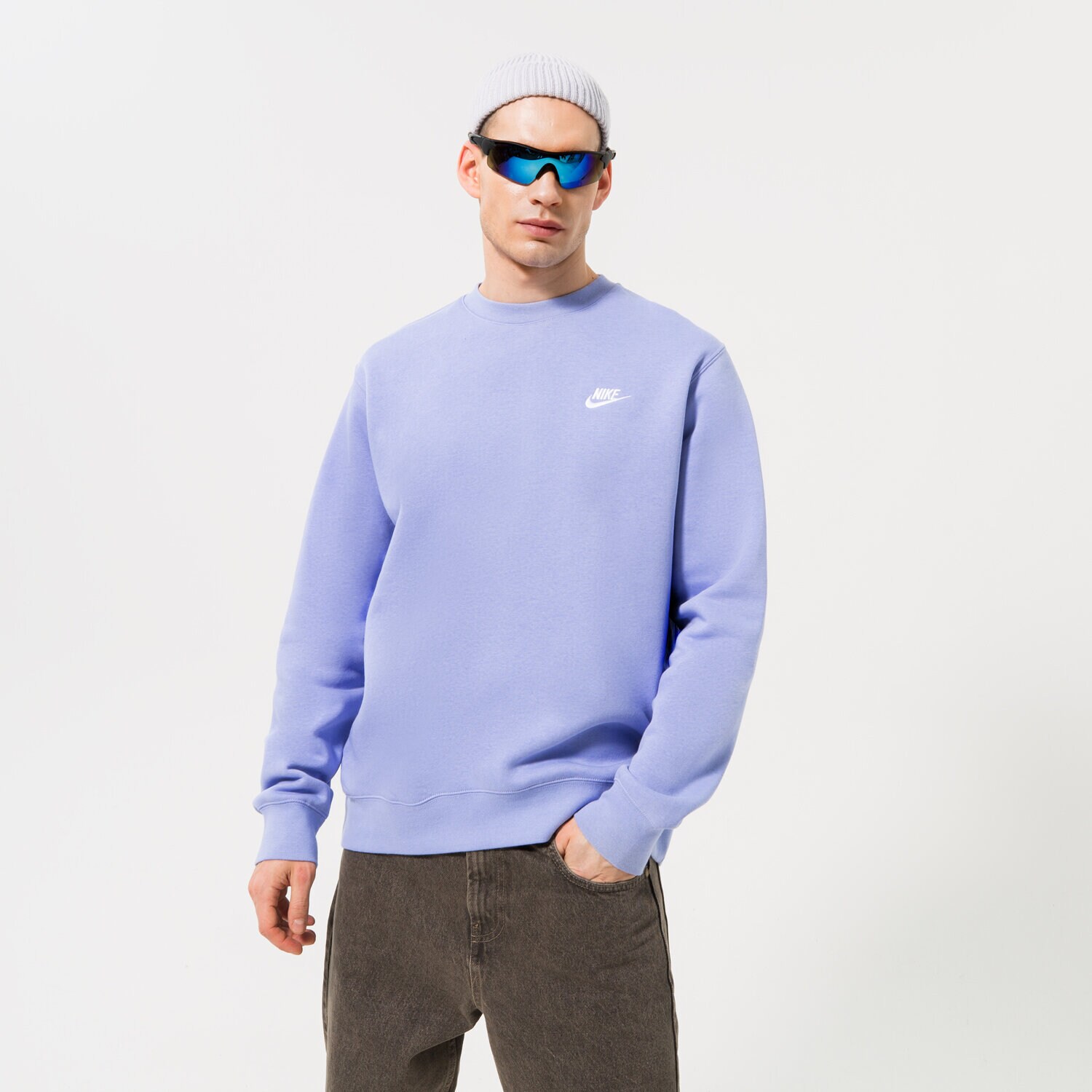 Herren NIKE SWEATSHIRT SPORTSWEAR CLUB FLEECE BV2662-569 Blau
