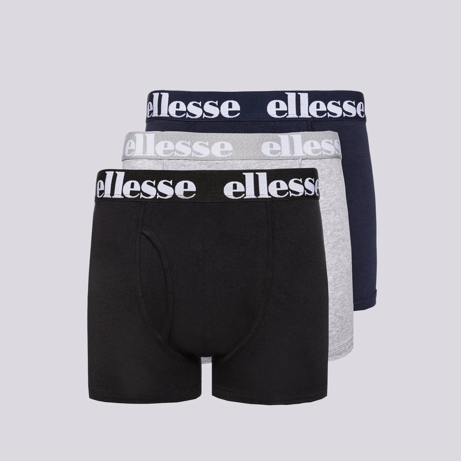 Herren Unterwäsche ELLESSE BOXERSHORTS HALI 3PK BOXERS BLK/GREY/NAVY SHAY0614080 Multicolor