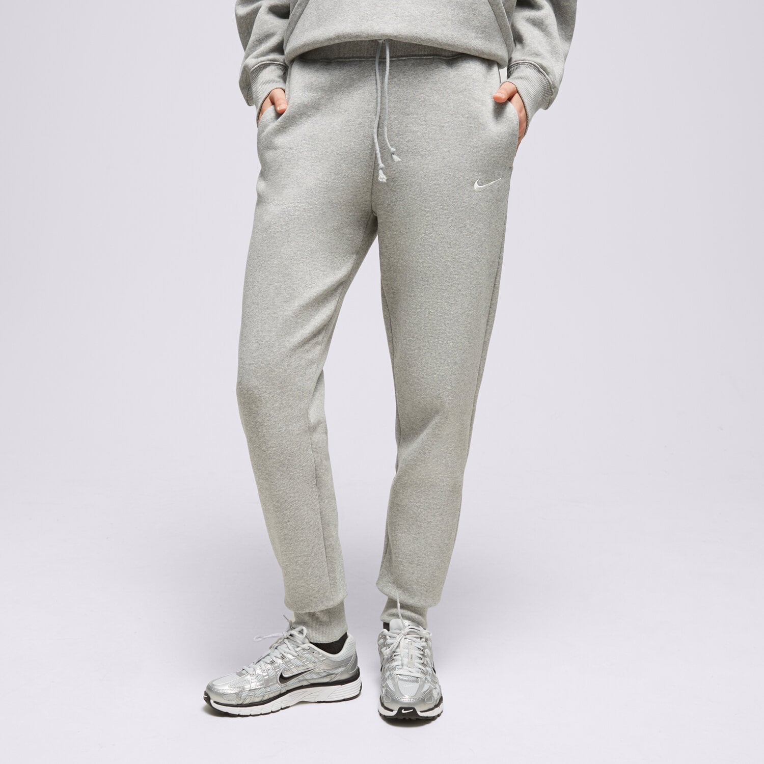 Damen Hosen NIKE HOSE W NSW PHNX FLC HR PANT STD DQ5688-063 Grau