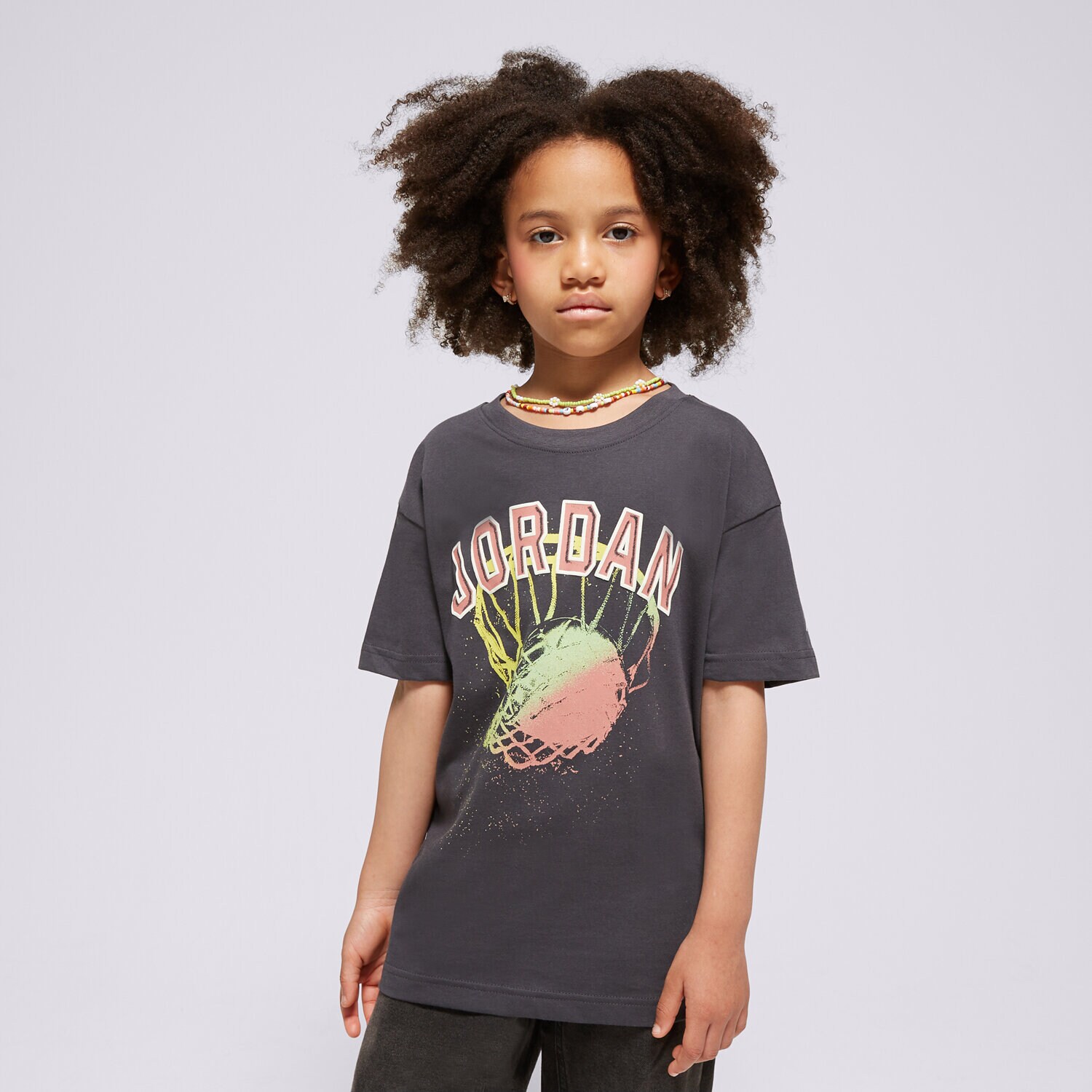 Kinder T-Shirt JORDAN T-SHIRT JORDAN HOOP STYLE SS TEE GIRL 45C991-693 Schwarz