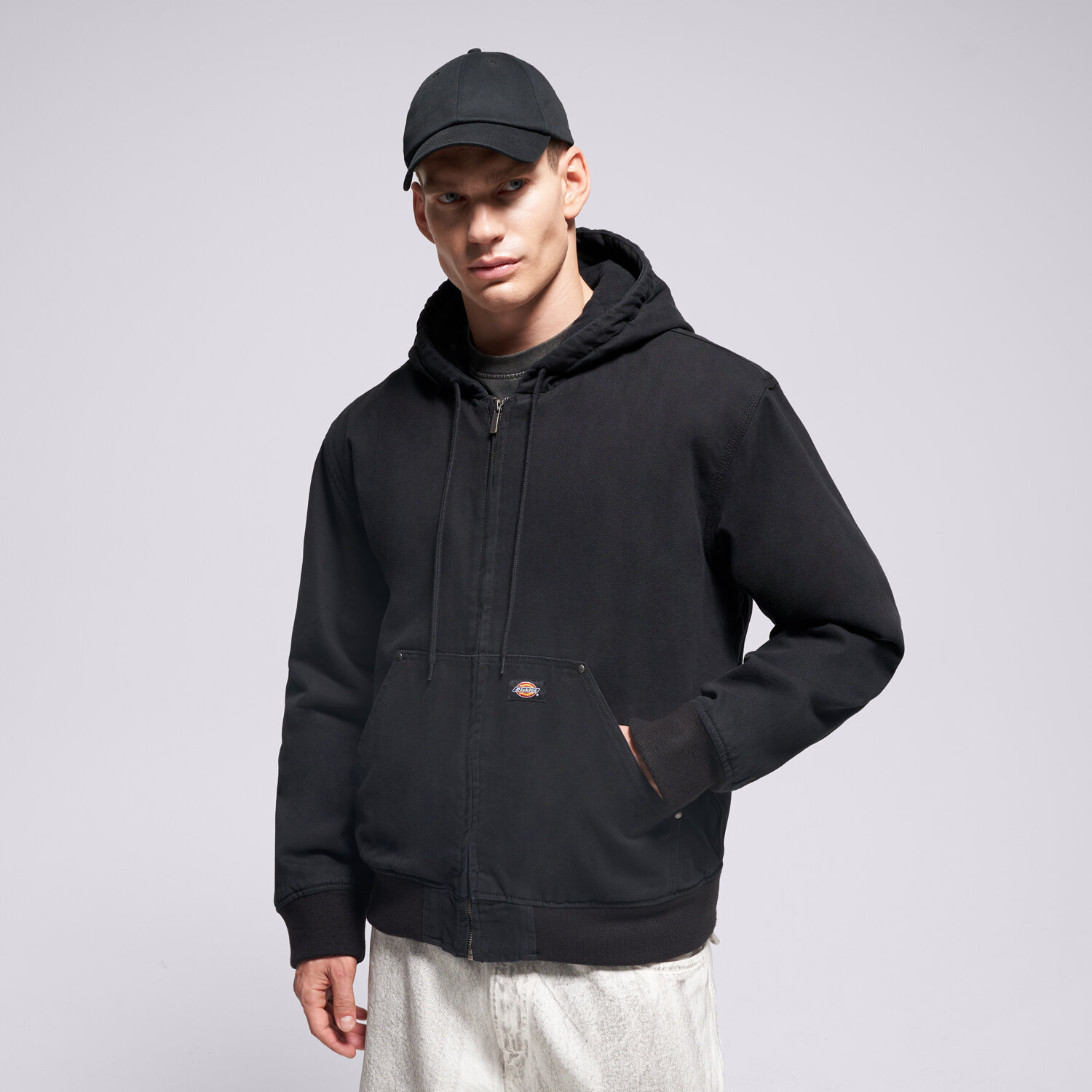 Herren Winterjacke DICKIES JACKE WINTER HILHAM HOODED CANVAS JACKET DK0A87O5BLK1 Schwarz