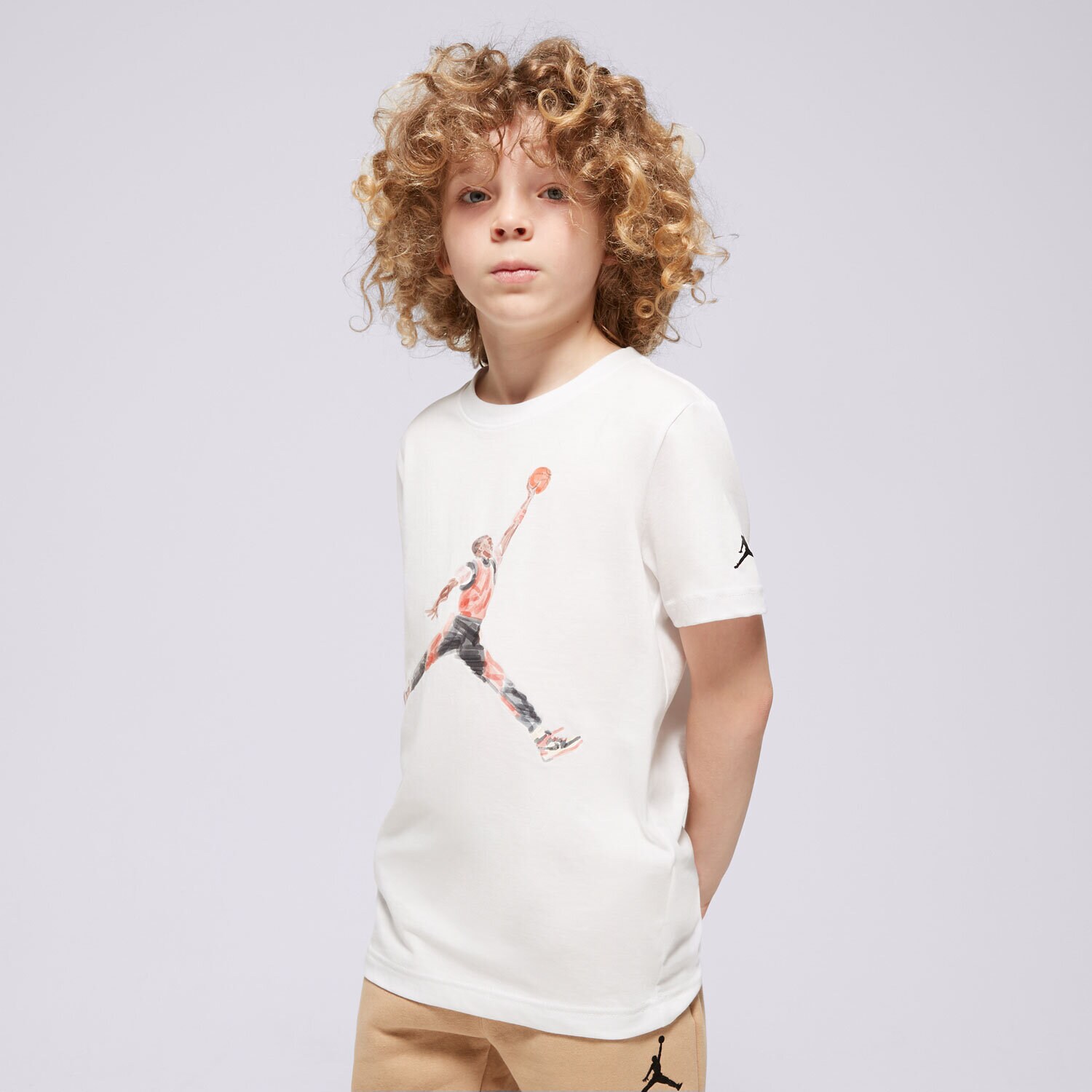 Kinder T-Shirt JORDAN T-SHIRT WATERCOLOR JUMPMAN S/S TEE BOY 95C900-001 Weiß
