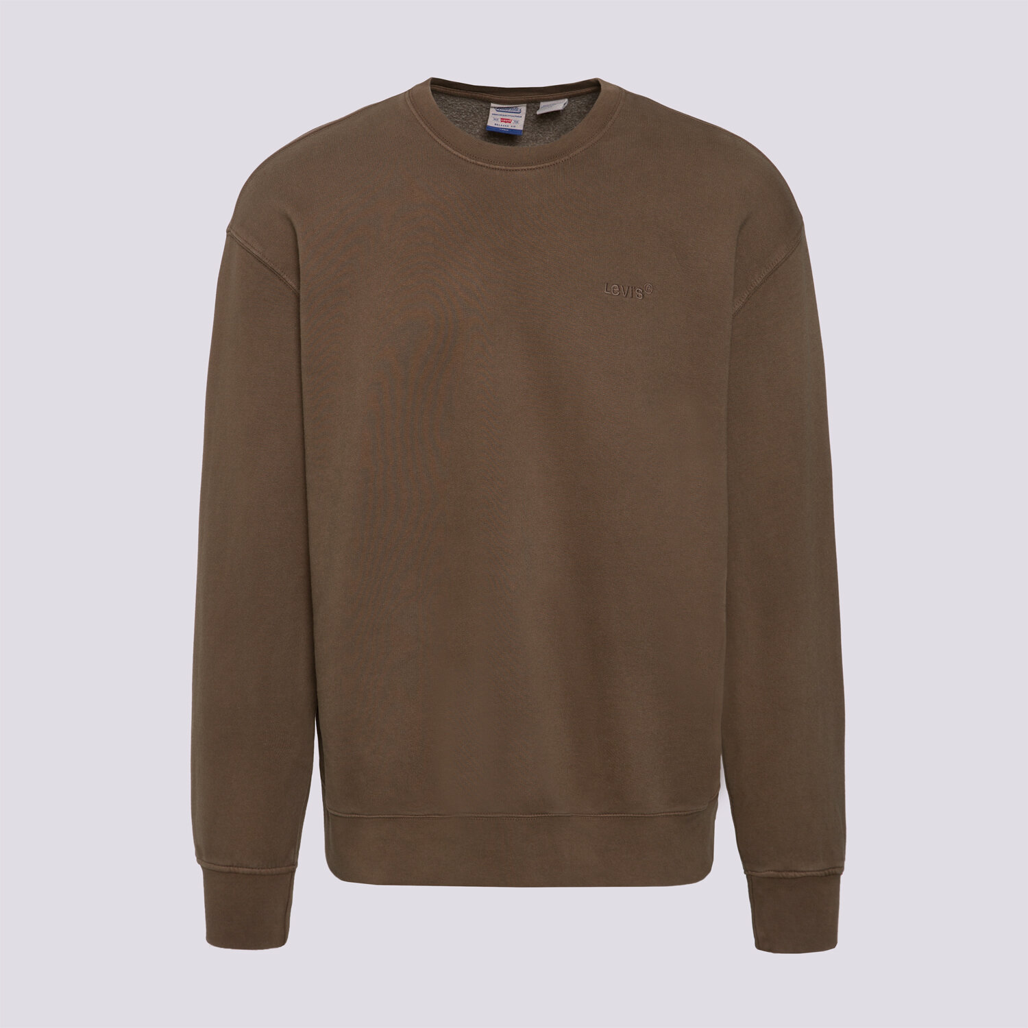 Herren LEVI'S SWEATSHIRT AUTHENTIC CREW BROWNS A9244-0034 Braun