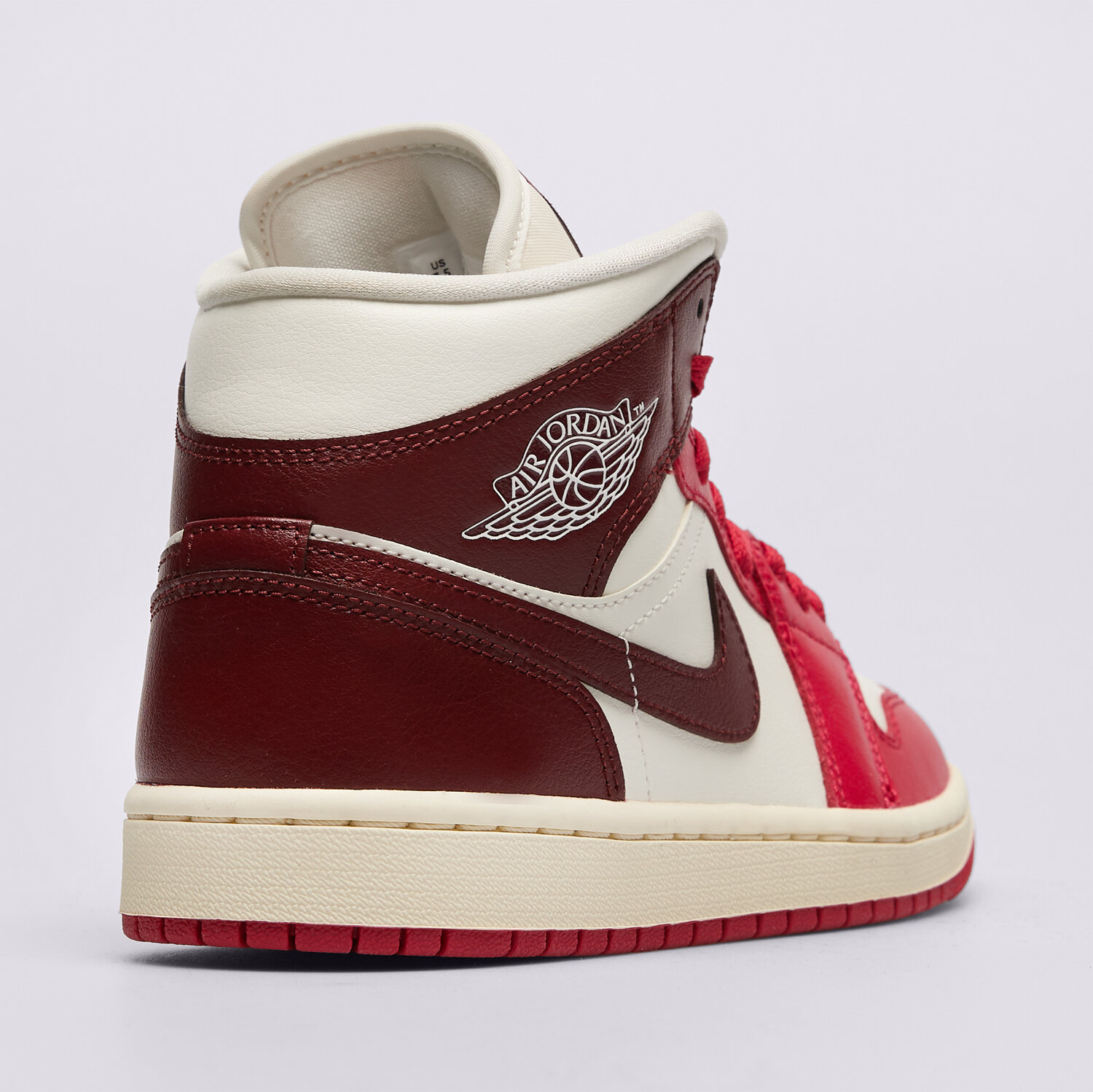 Nike Zapatillas de Casual de mujer AIR JORDAN 1 MID Blanco / Rojo (Women's) — foto 7