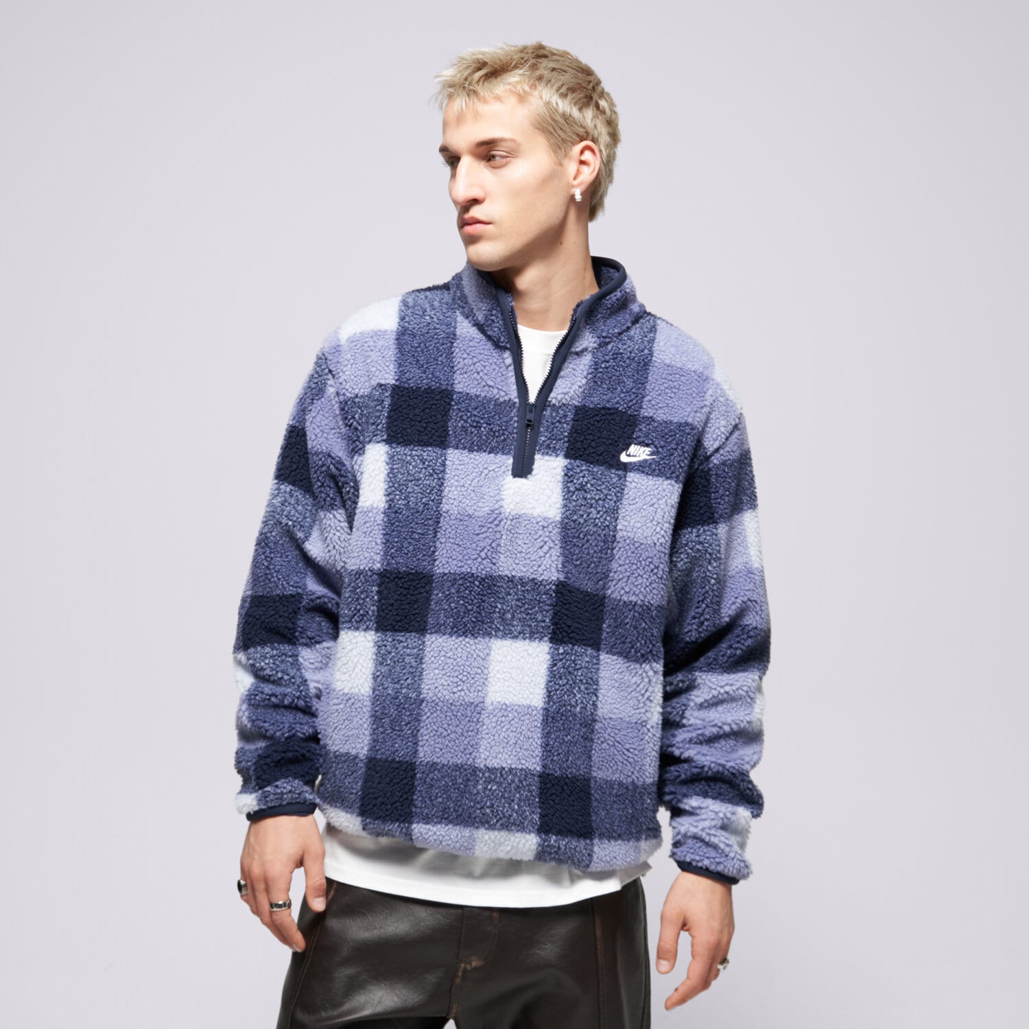 Herren NIKE FLEECESHIRT M NK CLUB SSNL WNTRZD AOP HZ FZ0896-057 Blau