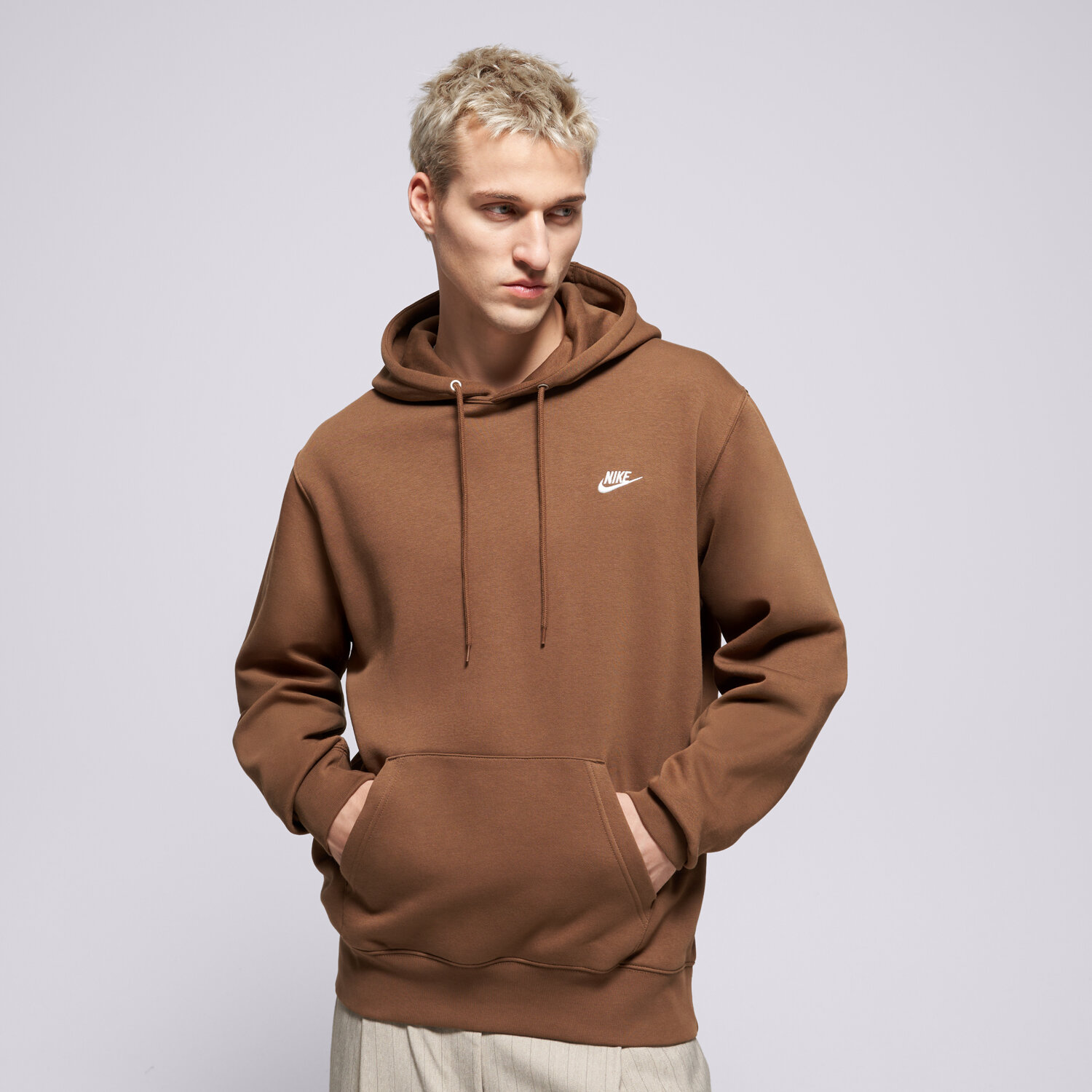 Herren NIKE HOODIE M NK CLUB BB PO HOODIE FN3859-235 Braun