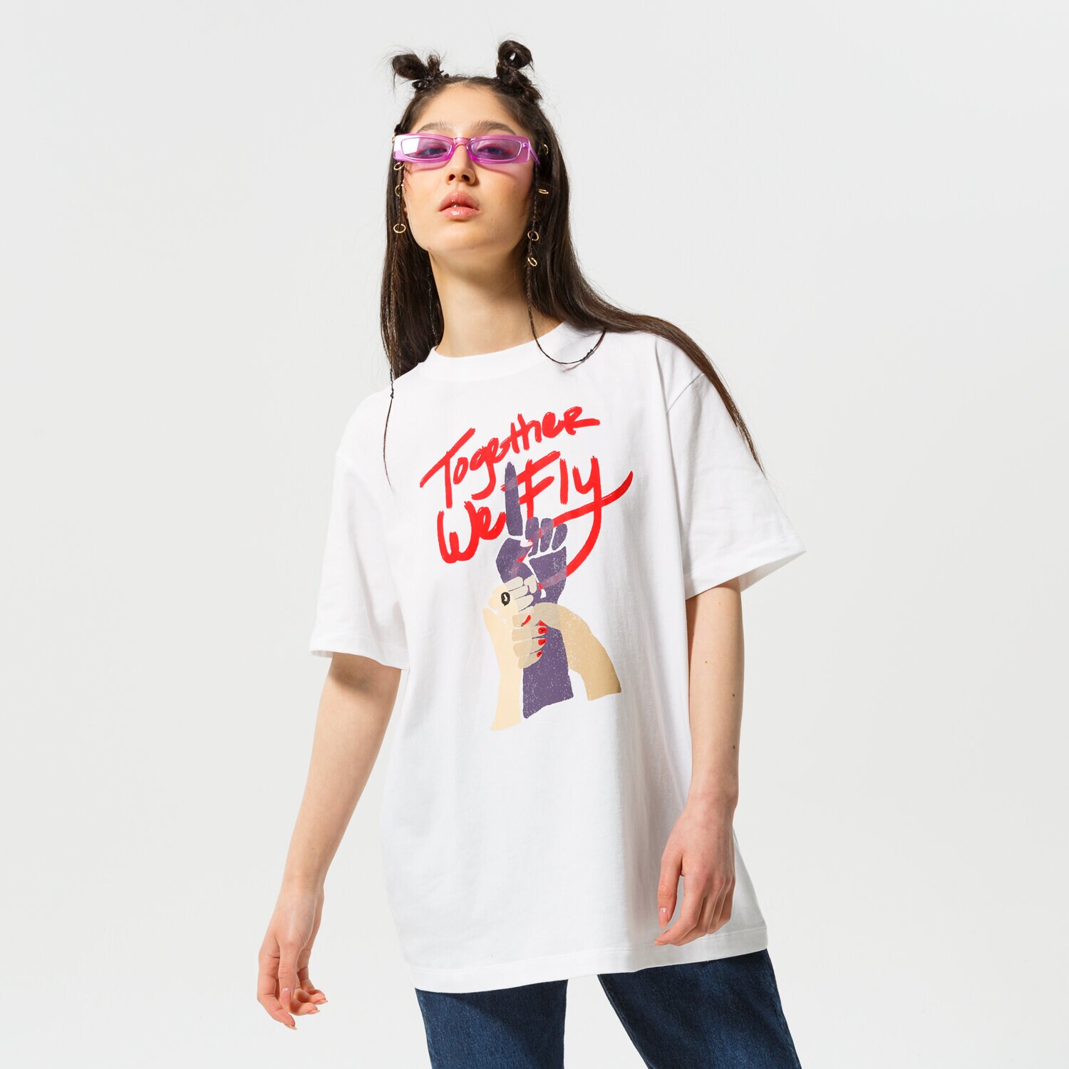 Damen T-Shirt NIKE T-SHIRT W NK TEE BF SWSH FLY NBA DR2595-100 Weiß