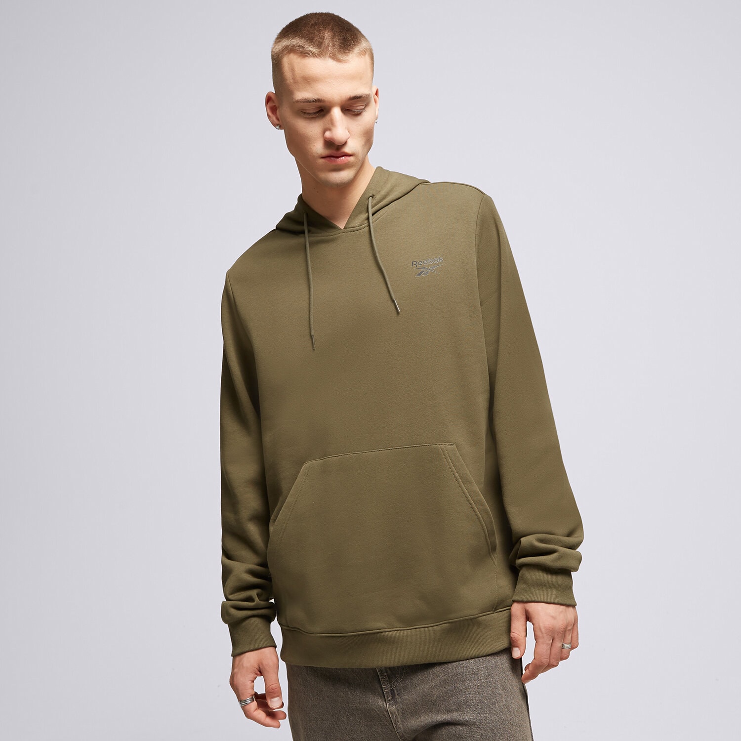 Herren REEBOK HOODIE RI LEFT CHEST LOGO HOOD 100071618 Schwarz