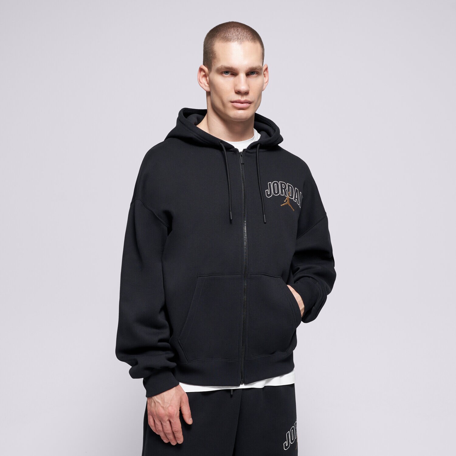 Herren JORDAN SWEATSHIRT MIT REIßVERSCHLUSS   Z KAPTUREM M J BRK OV IB7908-011 Schwarz