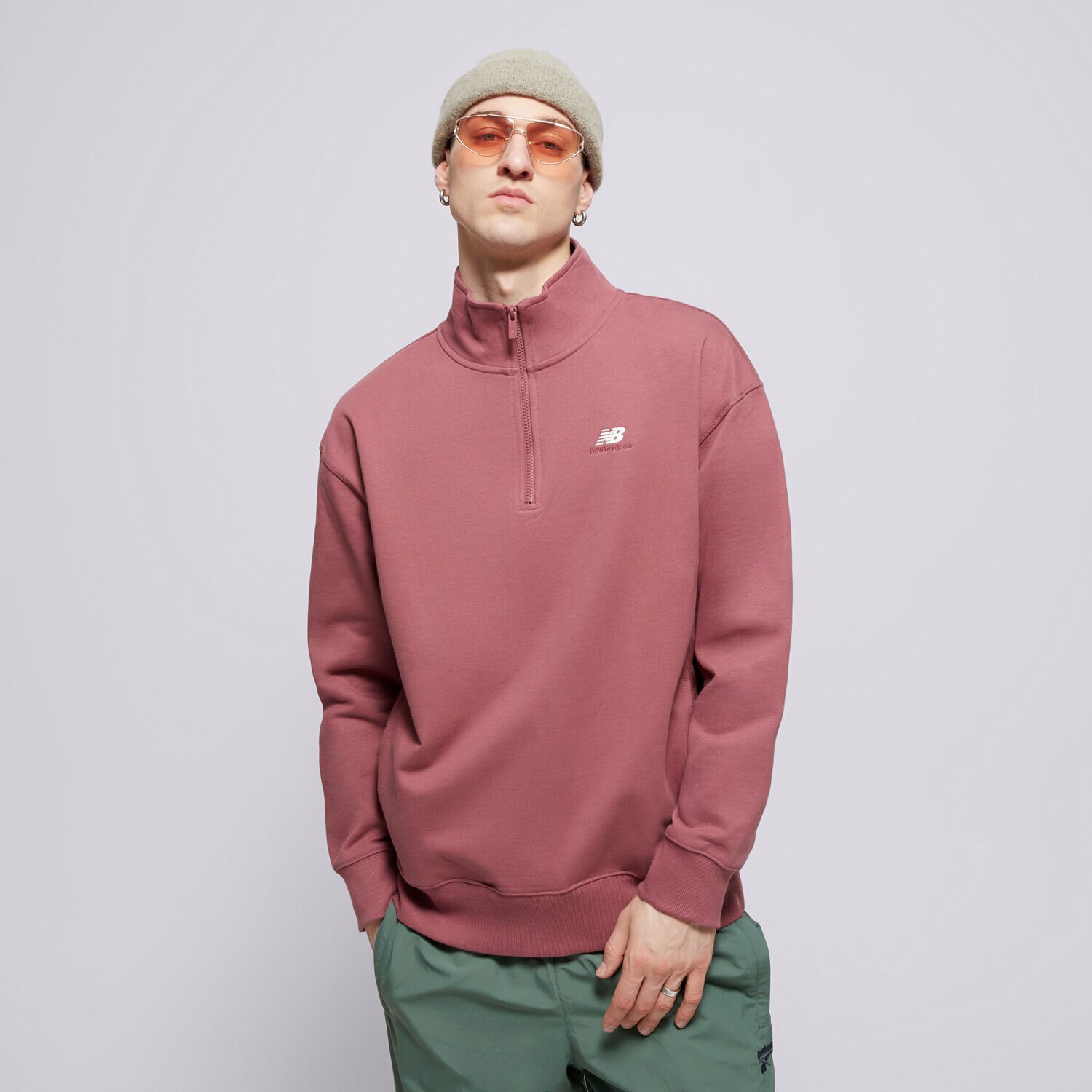 Herren NEW BALANCE SWEATSHIRT ATHLETICS REMASTERED FRENCH MT31501WAD Dunkelrot