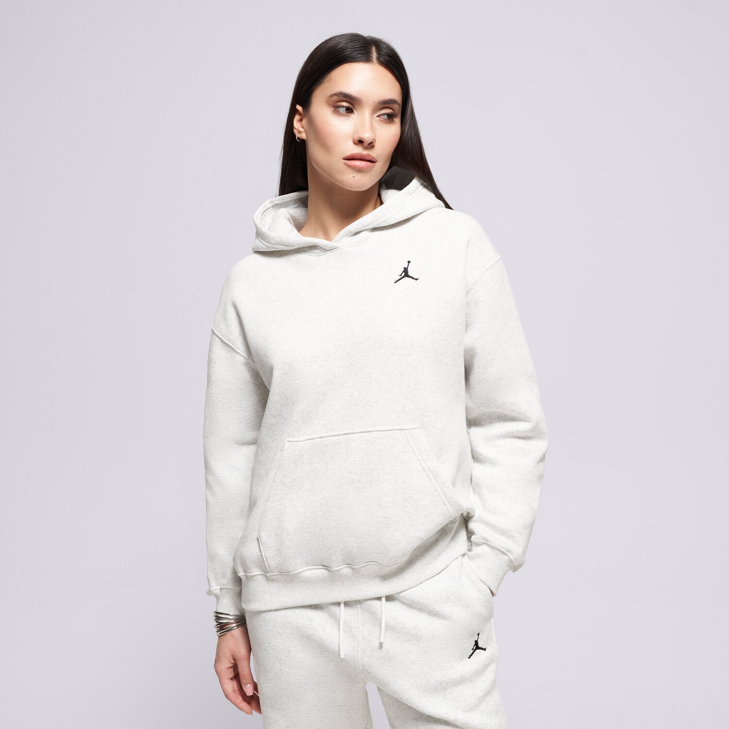 Damen JORDAN HOODIE BROOKLYN FLEECE FV7071-051 Grau