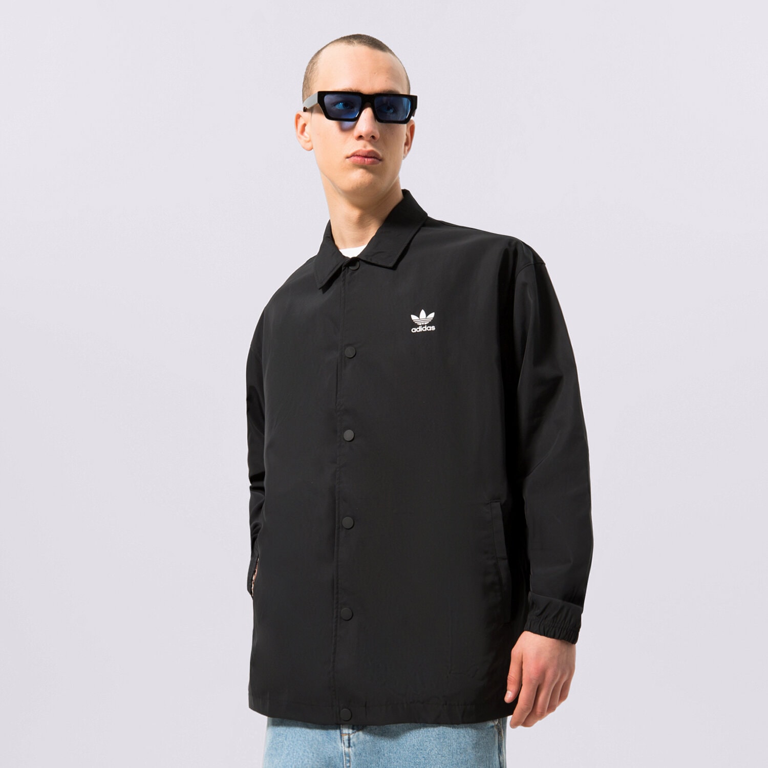 Herren Übergangsjacke ADIDAS JACKE COACH JACKET IA6371 Schwarz