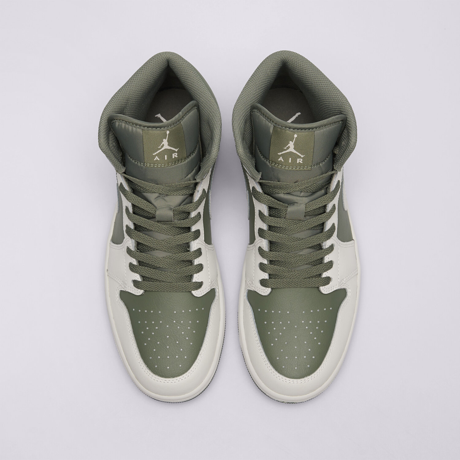Jordan Zapatillas Casual de hombre AIR 1 MID Blanco / Verde — photo 5