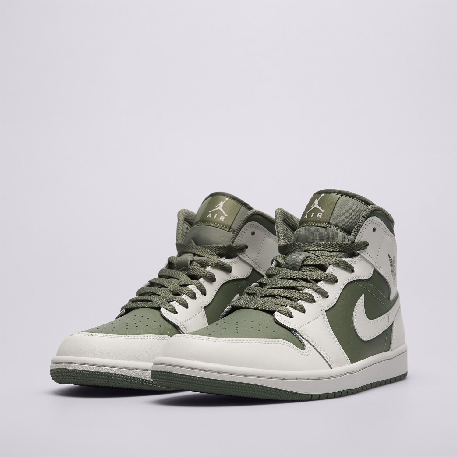 Jordan Zapatillas Casual de hombre AIR 1 MID Blanco / Verde — photo 3