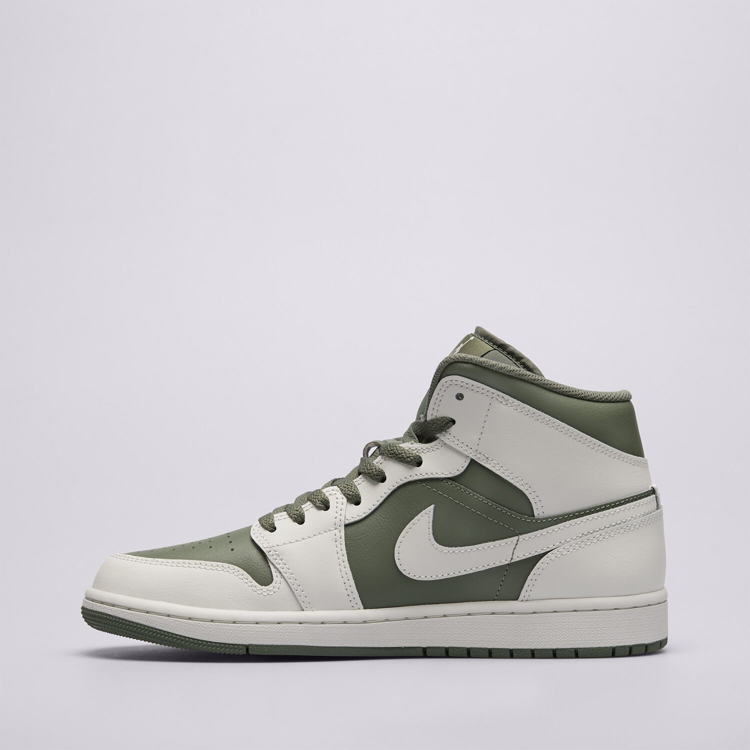 Jordan Zapatillas Casual de hombre AIR 1 MID Blanco / Verde — photo 4