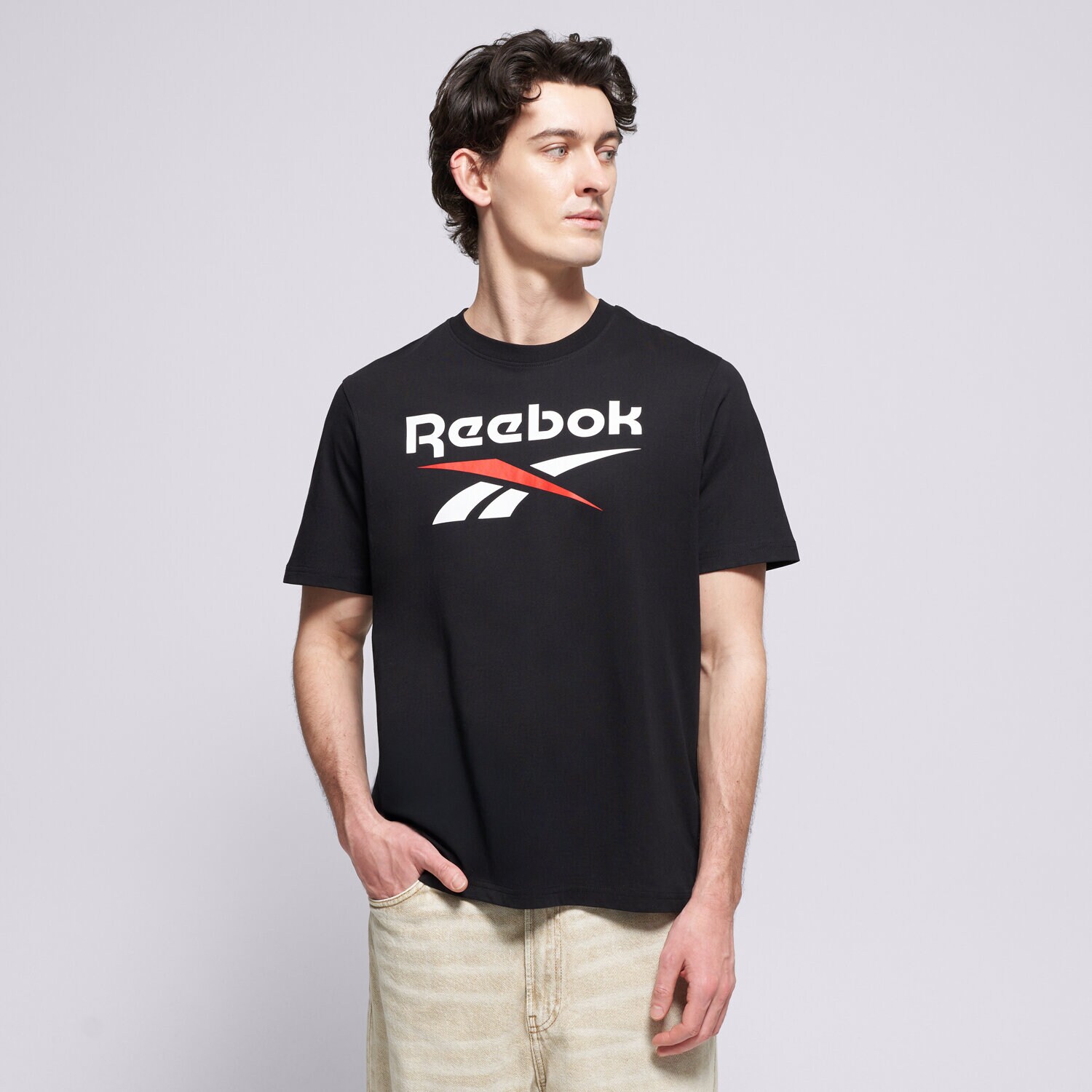 Herren T-Shirt REEBOK T-SHIRT BRUNO BIG LOGO CREW NECK SS TEE 100240887 Schwarz