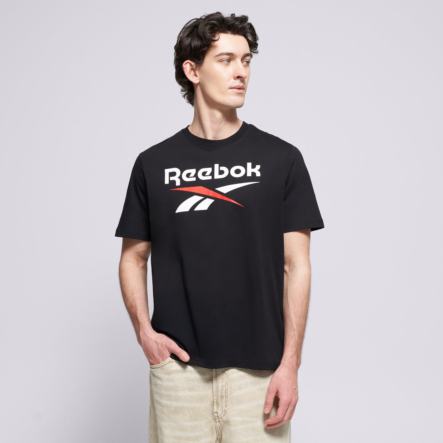 Herren T-Shirt REEBOK T-SHIRT BRUNO BIG LOGO CREW NECK SS TEE 100240887 Schwarz