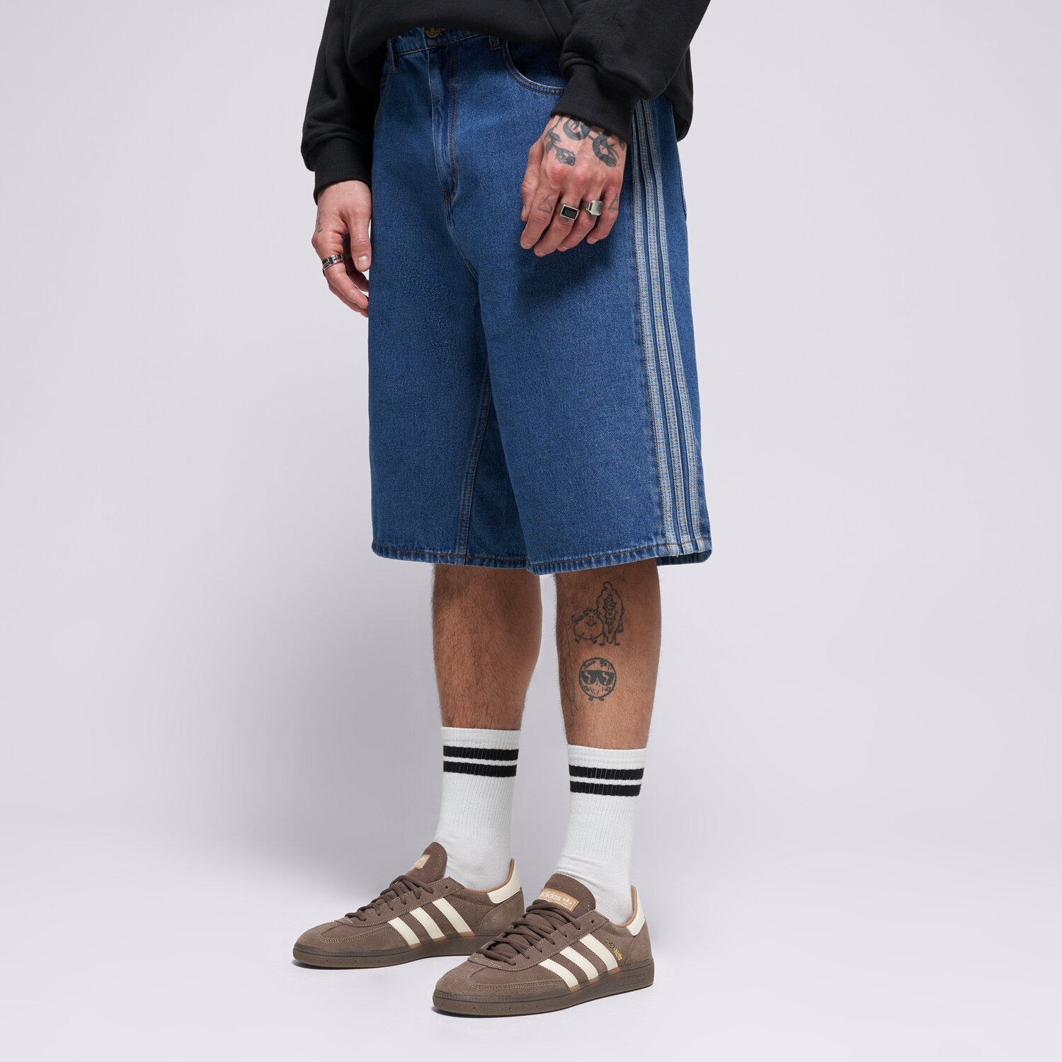 Herren Shorts ADIDAS SHORTS FIREBIRD DENIM KD1500 Blau