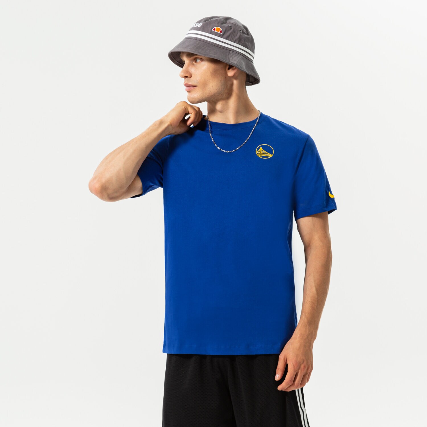 Herren T-Shirt NIKE T-SHIRT GSW M NK ES CORE LGO SS TEE NBA DD6720-495 Blau