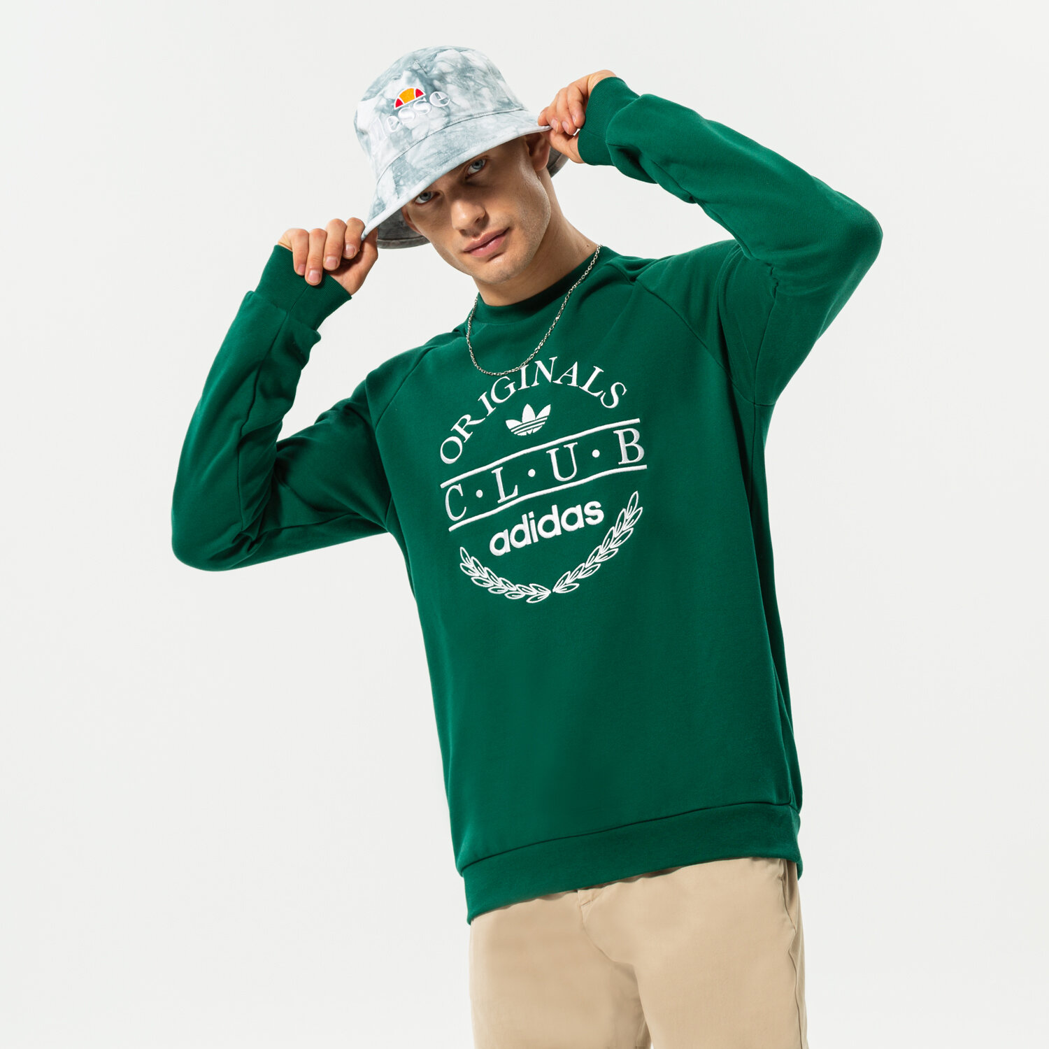Herren ADIDAS SWEATSHIRT CLUB SWEATER HR7895 Grün