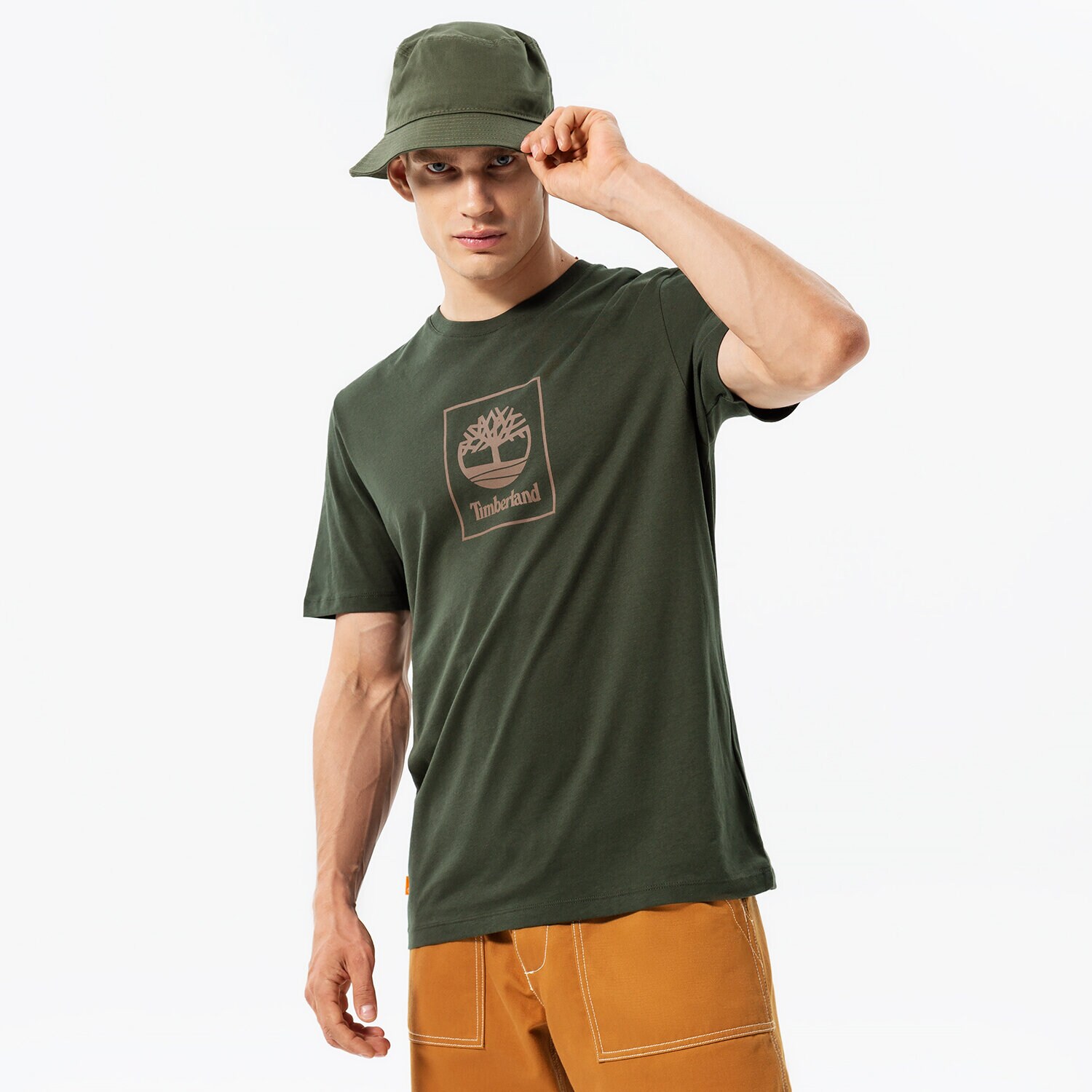 Herren T-Shirt TIMBERLAND T-SHIRT EPP - SS STACK LOGO PRINT TEE TB0A5ZH1BW51 Grün