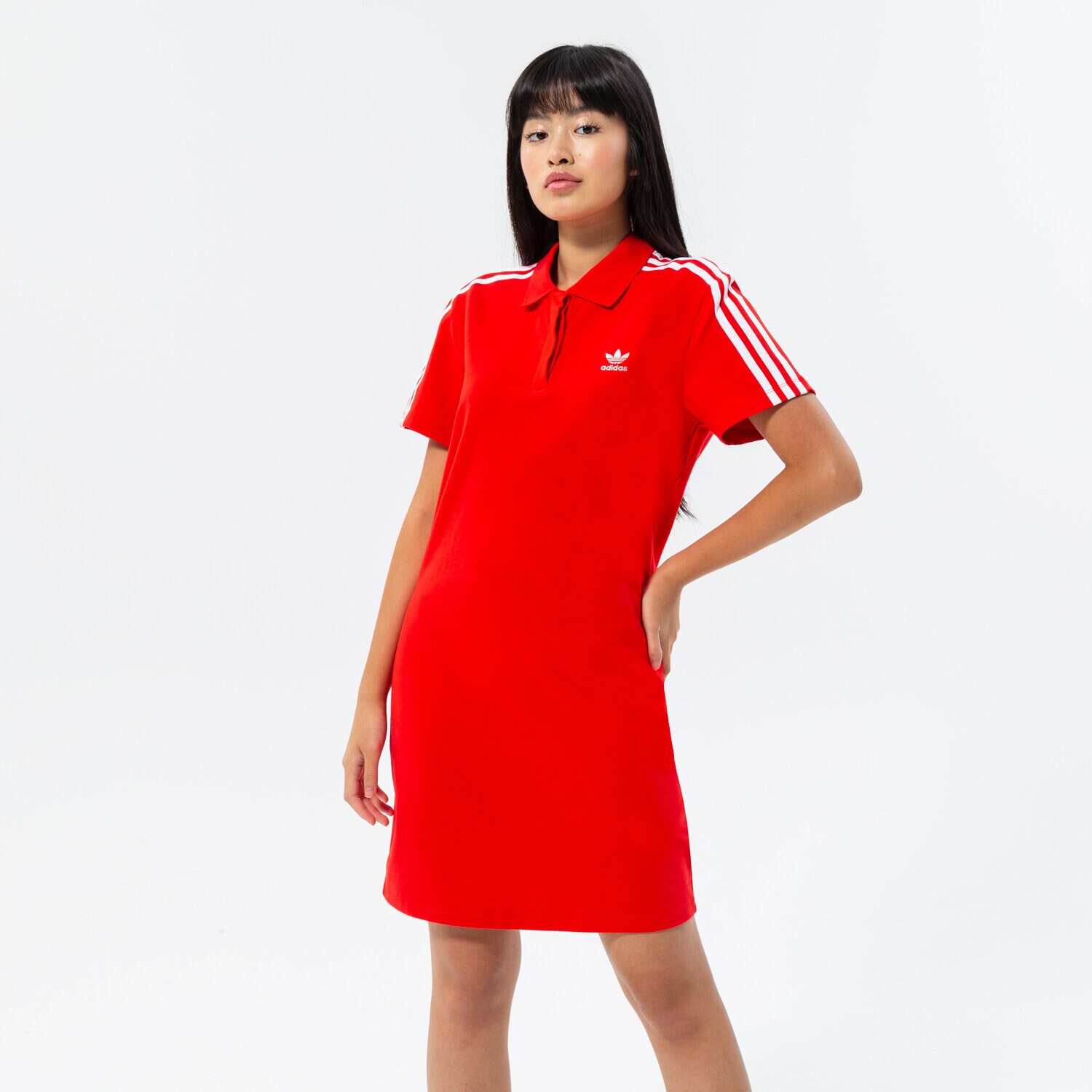 Damen Kleid ADIDAS KLEID TEE TRAININGSANZUGS HM2163 Rot