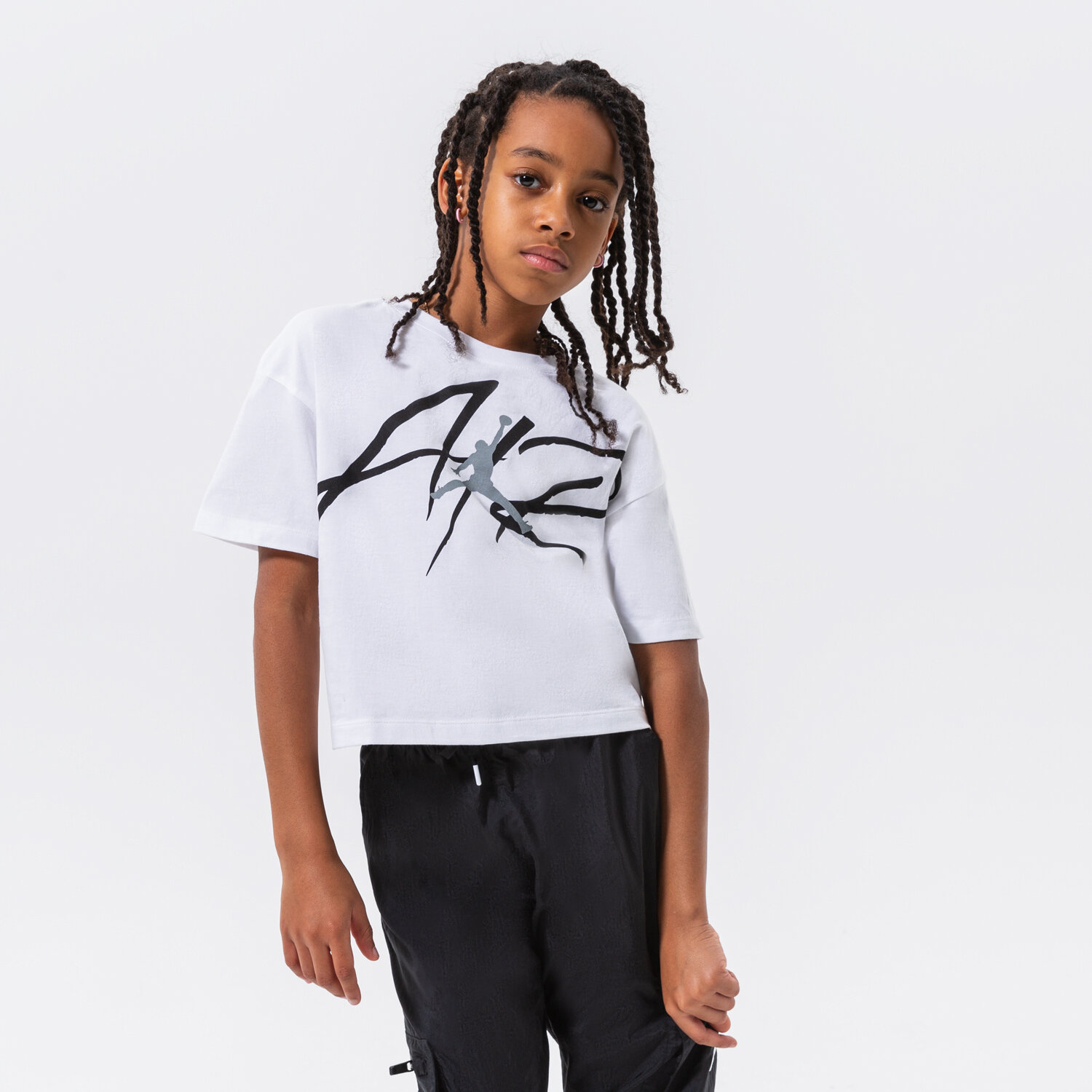 Kinder T-Shirt JORDAN T-SHIRT SIGNATURE AIR GIRL 45B851-001 Weiß