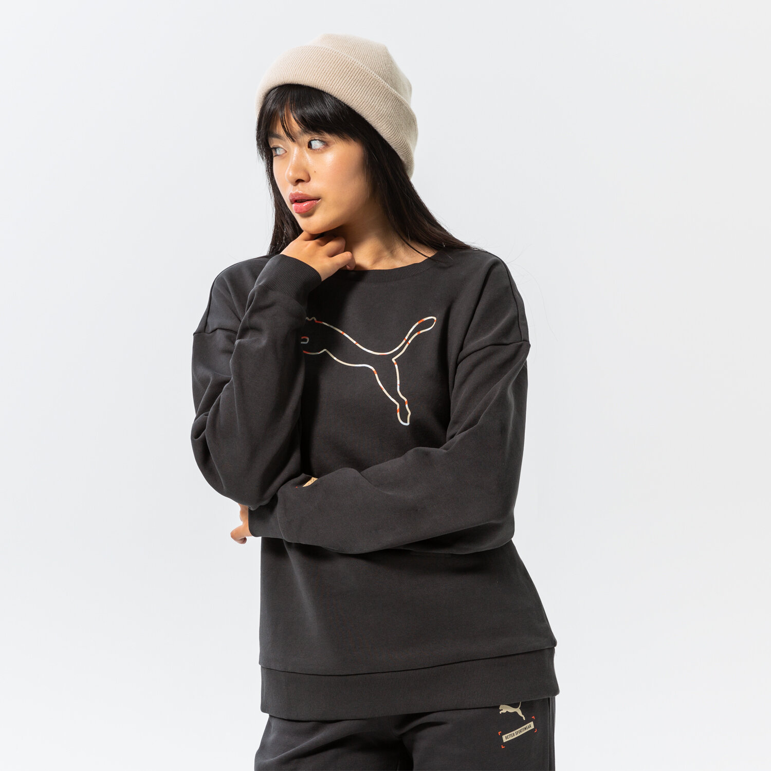 Damen PUMA SWEATSHIRT BETTER CREW FL 670035 75 Schwarz