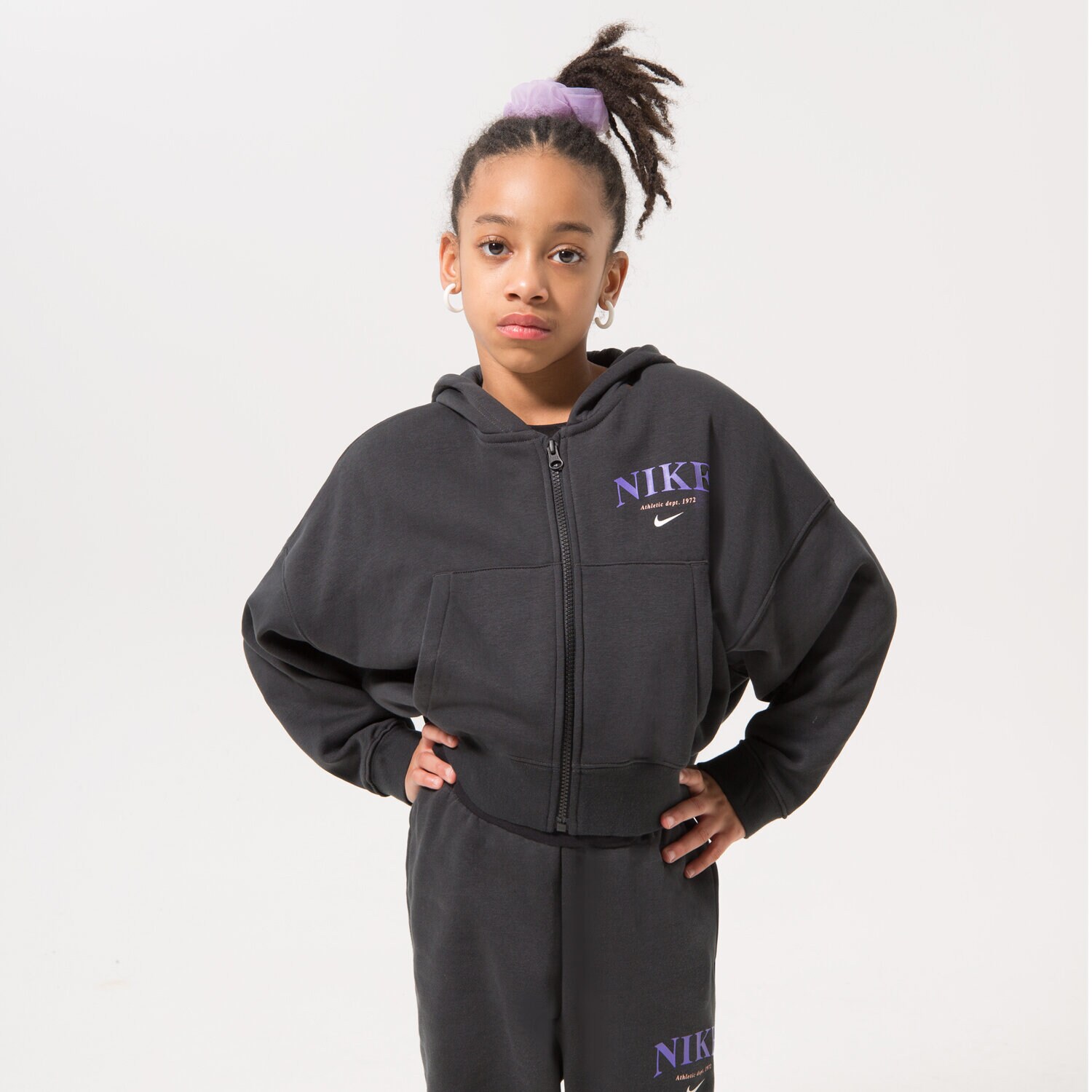 Kinder NIKE ZIP HOODIE G NSW TREND DV2565-045 Schwarz