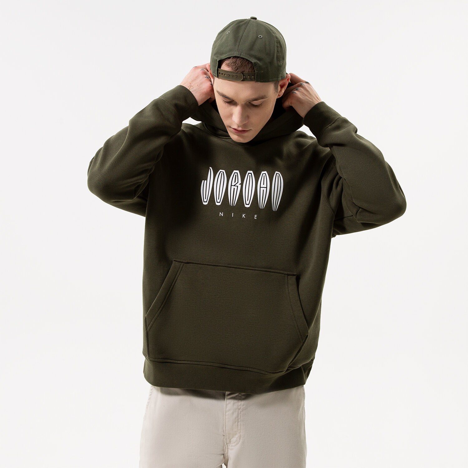 Herren JORDAN HOODIE M J FLT MVP JD FLC PO DQ7559-325 Khaki