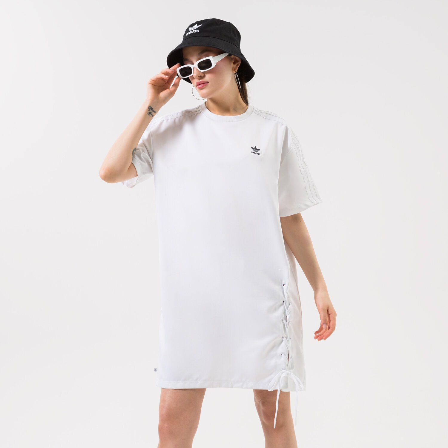 Damen Kleid ADIDAS KLEID TEE HK5080 Weiß