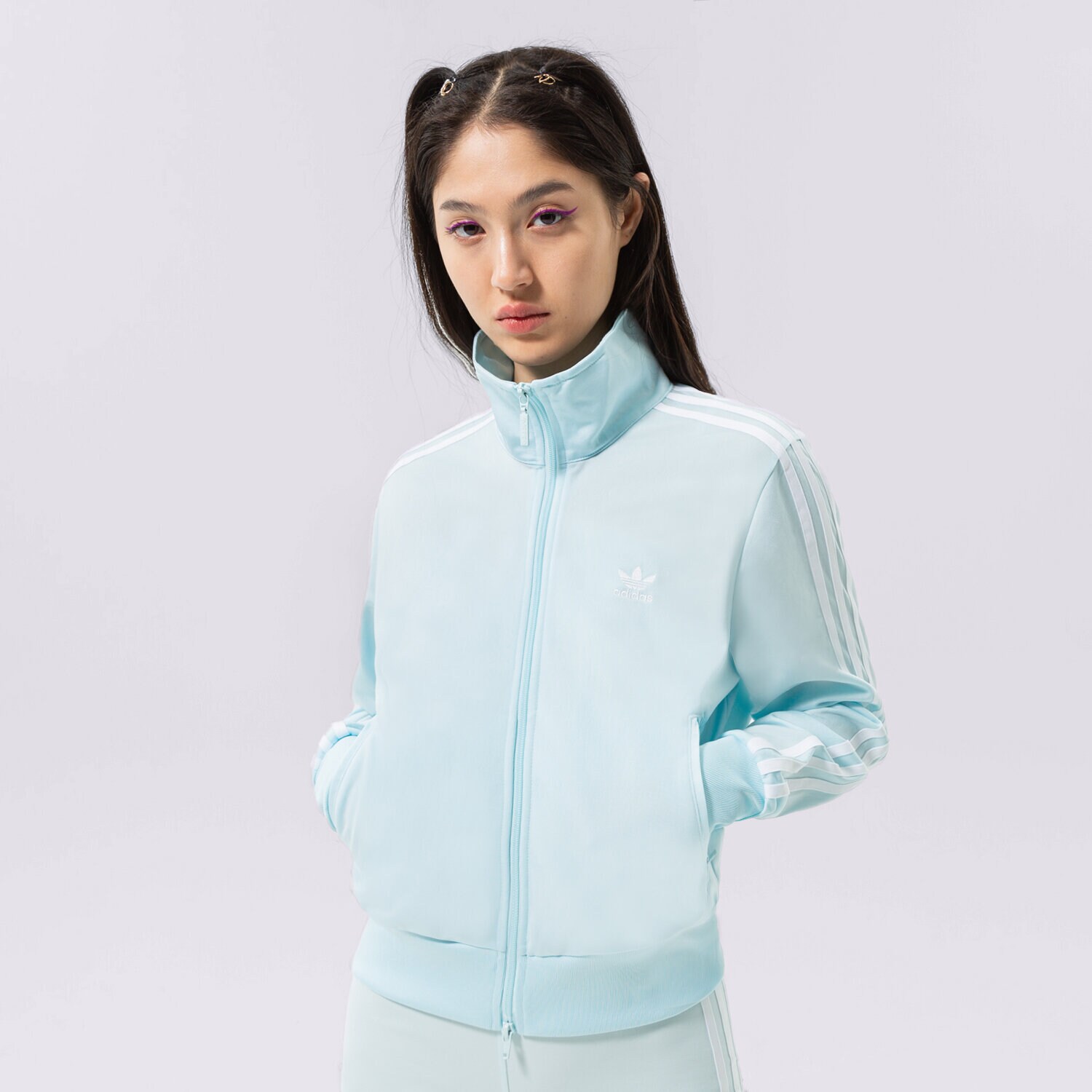 Damen ADIDAS ZIP HOODIE FIREBIRD TT HN5894 Blau